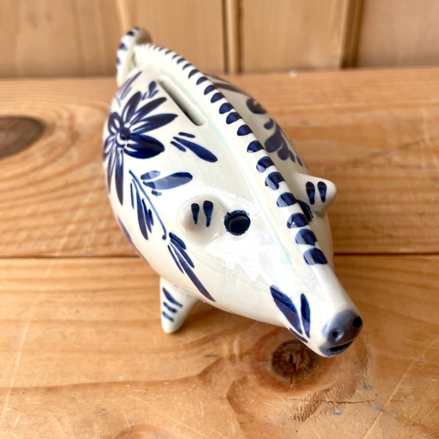 Vintage Delft "Fish Pig" Piggy Banks