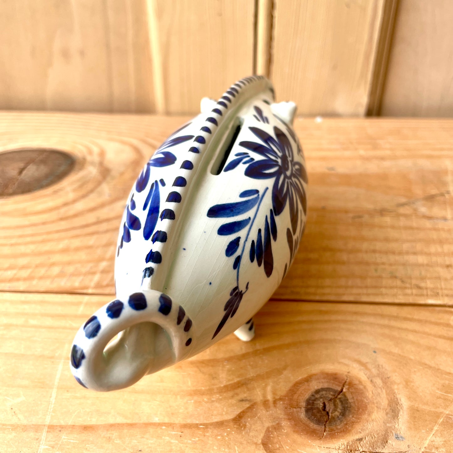 Vintage Delft "Fish Pig" Piggy Banks