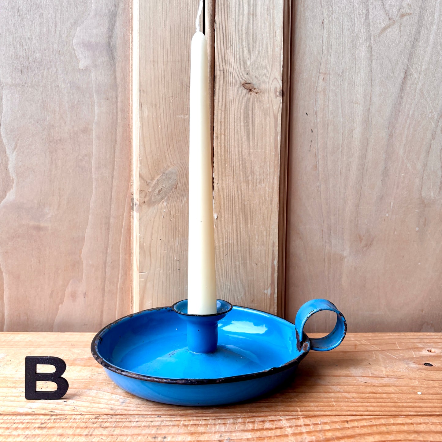 Vintage enamel candle holders