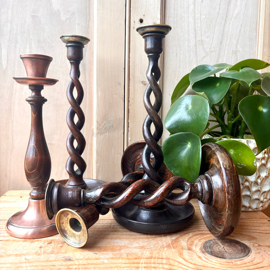Single vintage candlesticks