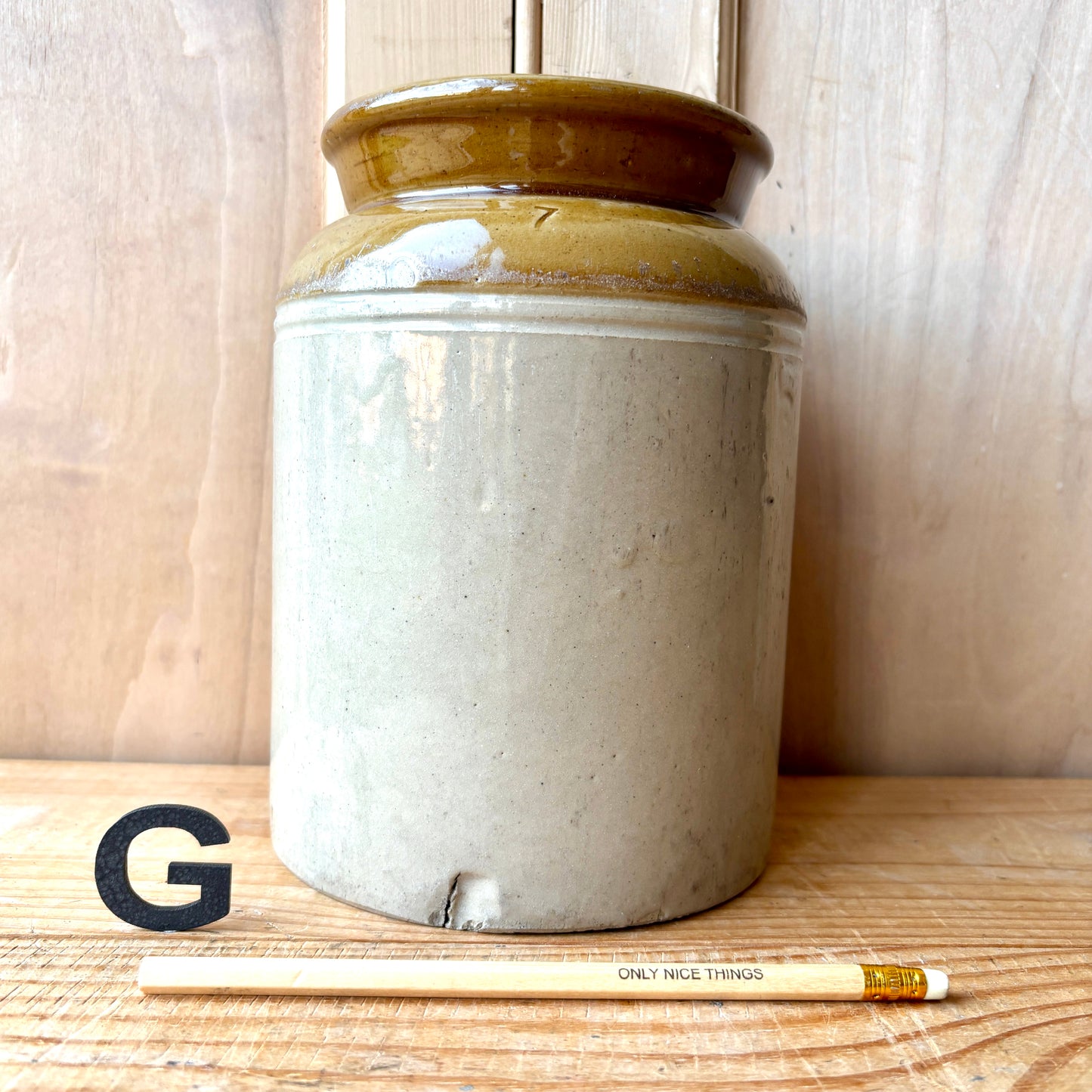 Vintage stoneware jars