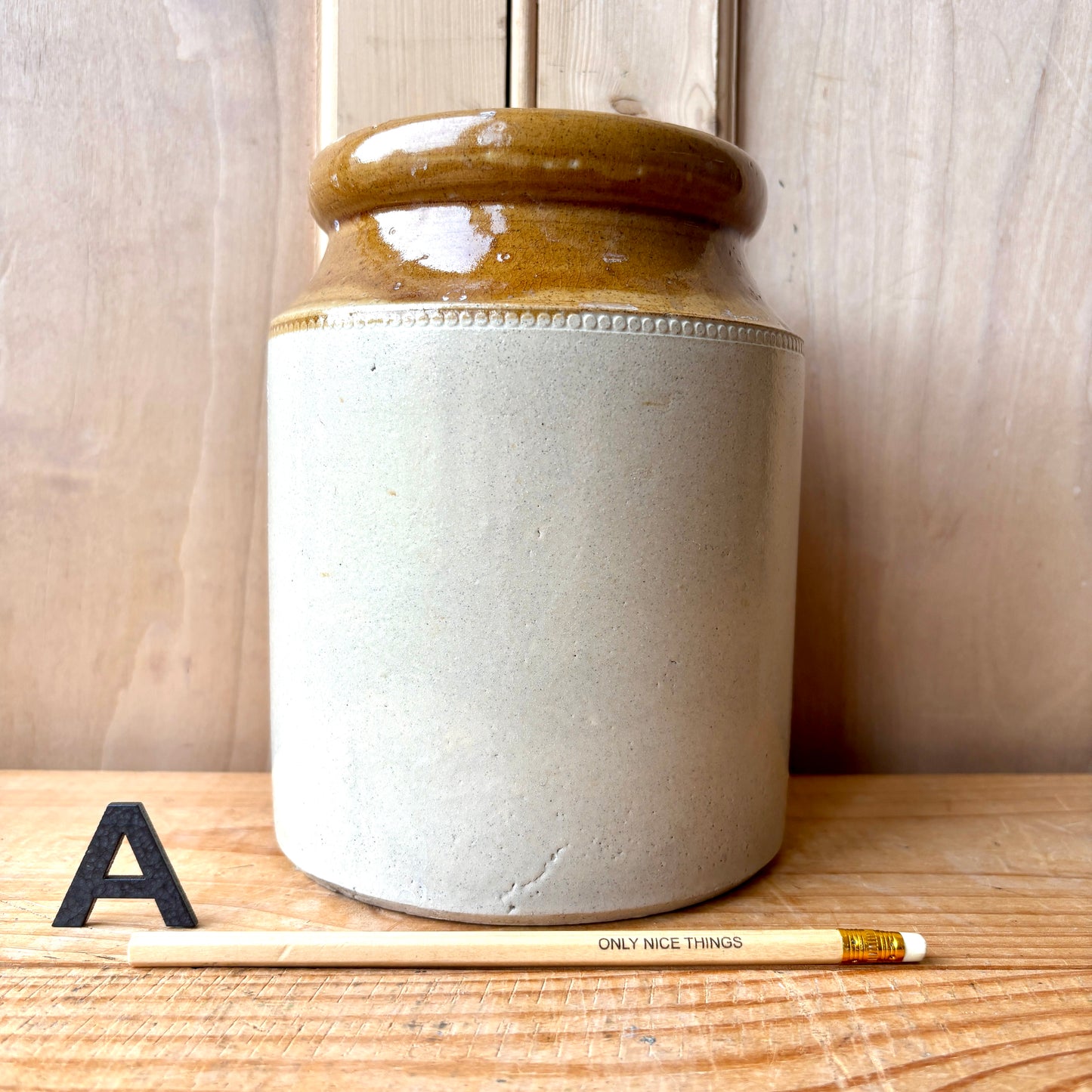 Vintage stoneware jars