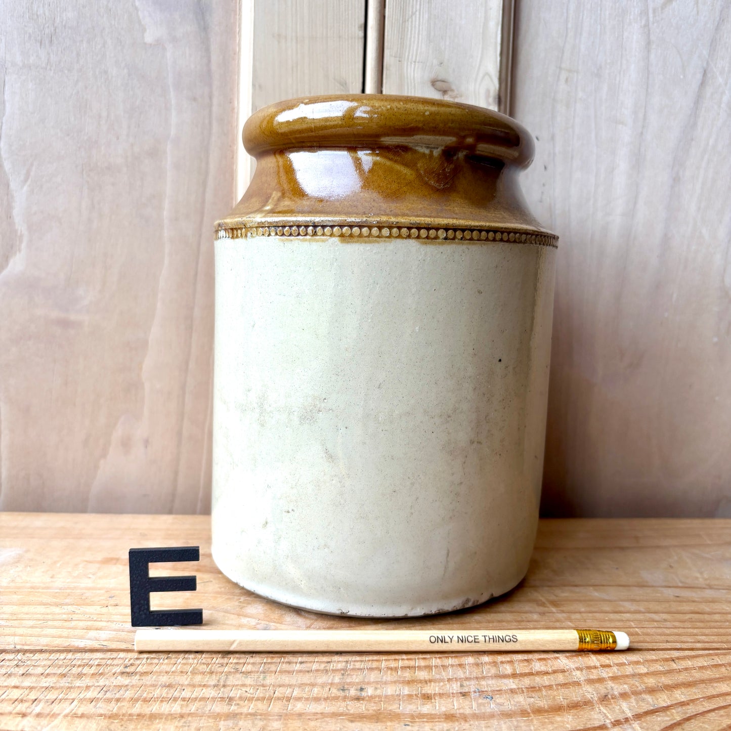 Vintage stoneware jars