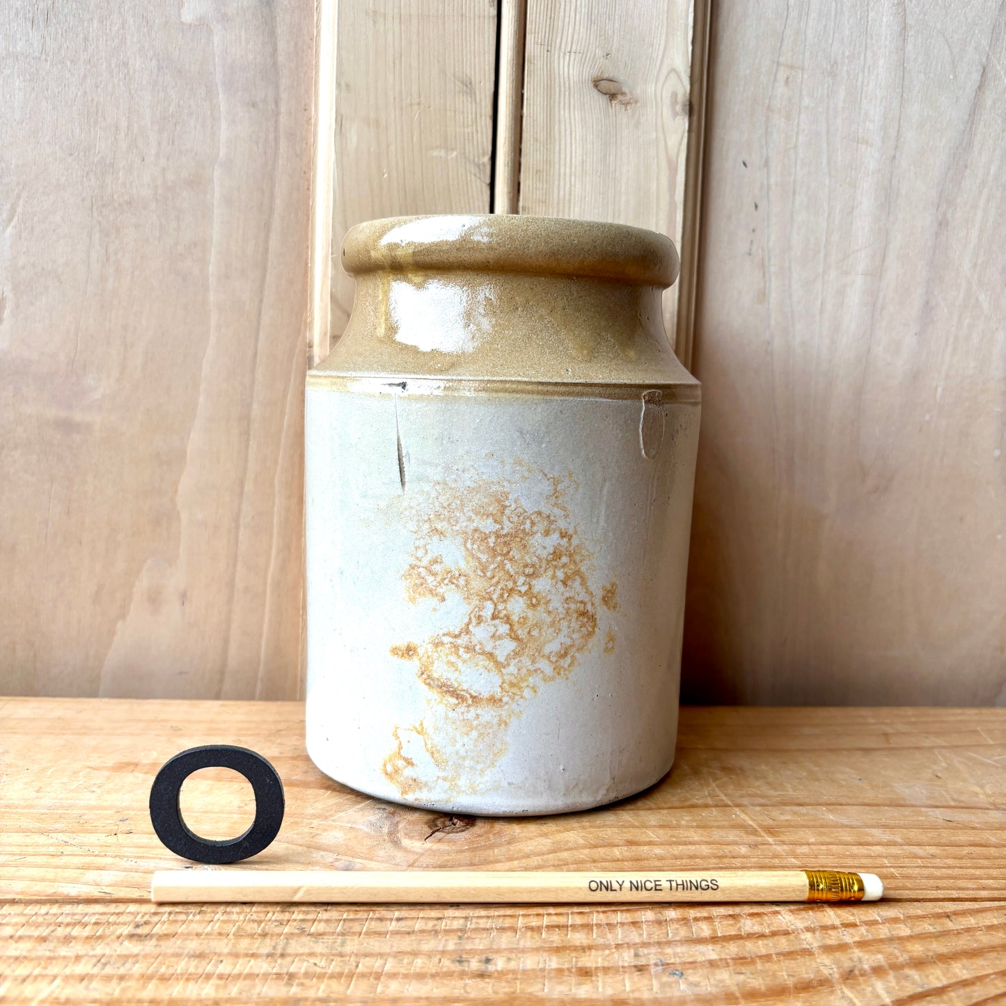 Vintage stoneware jars
