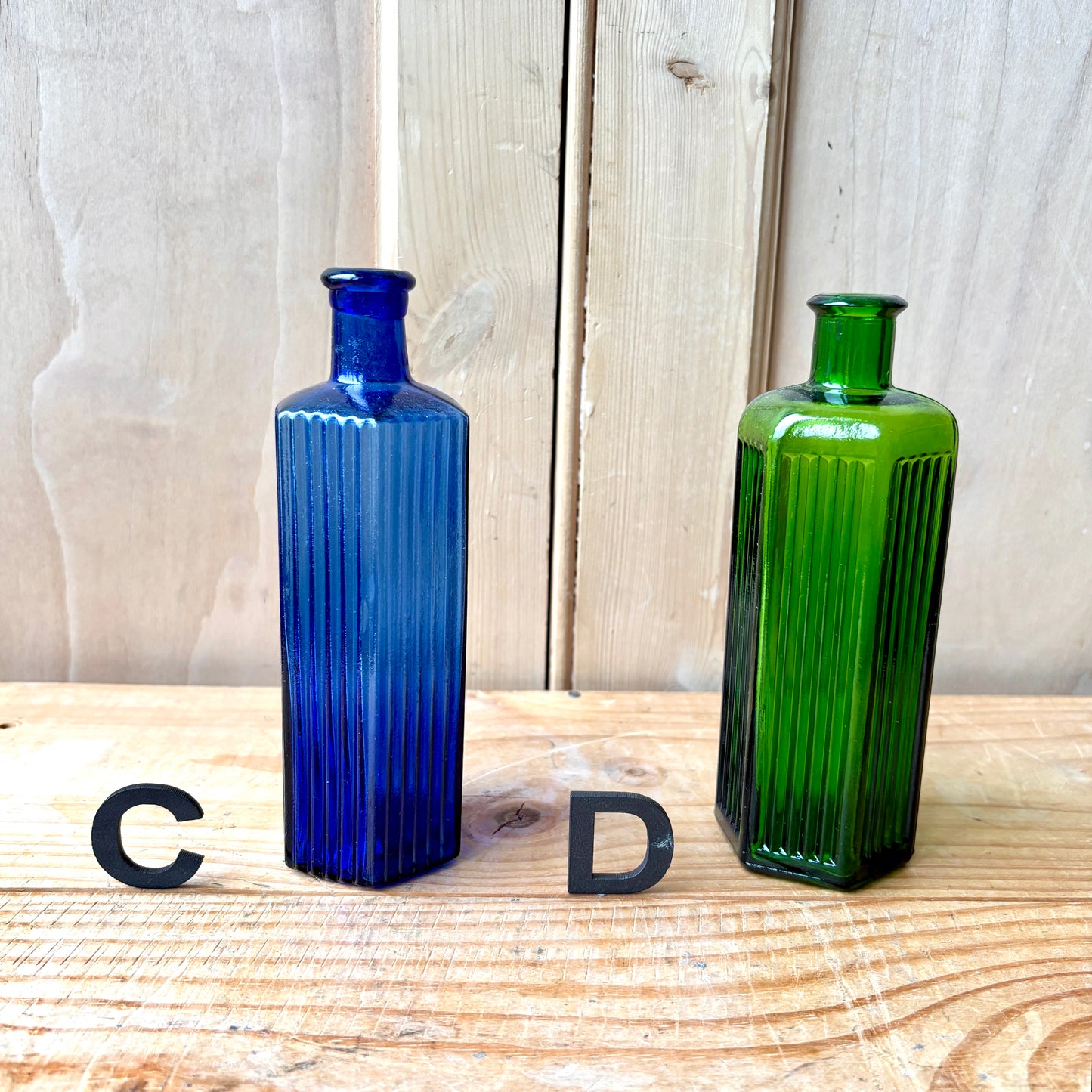 Vintage chemist and poison bottles