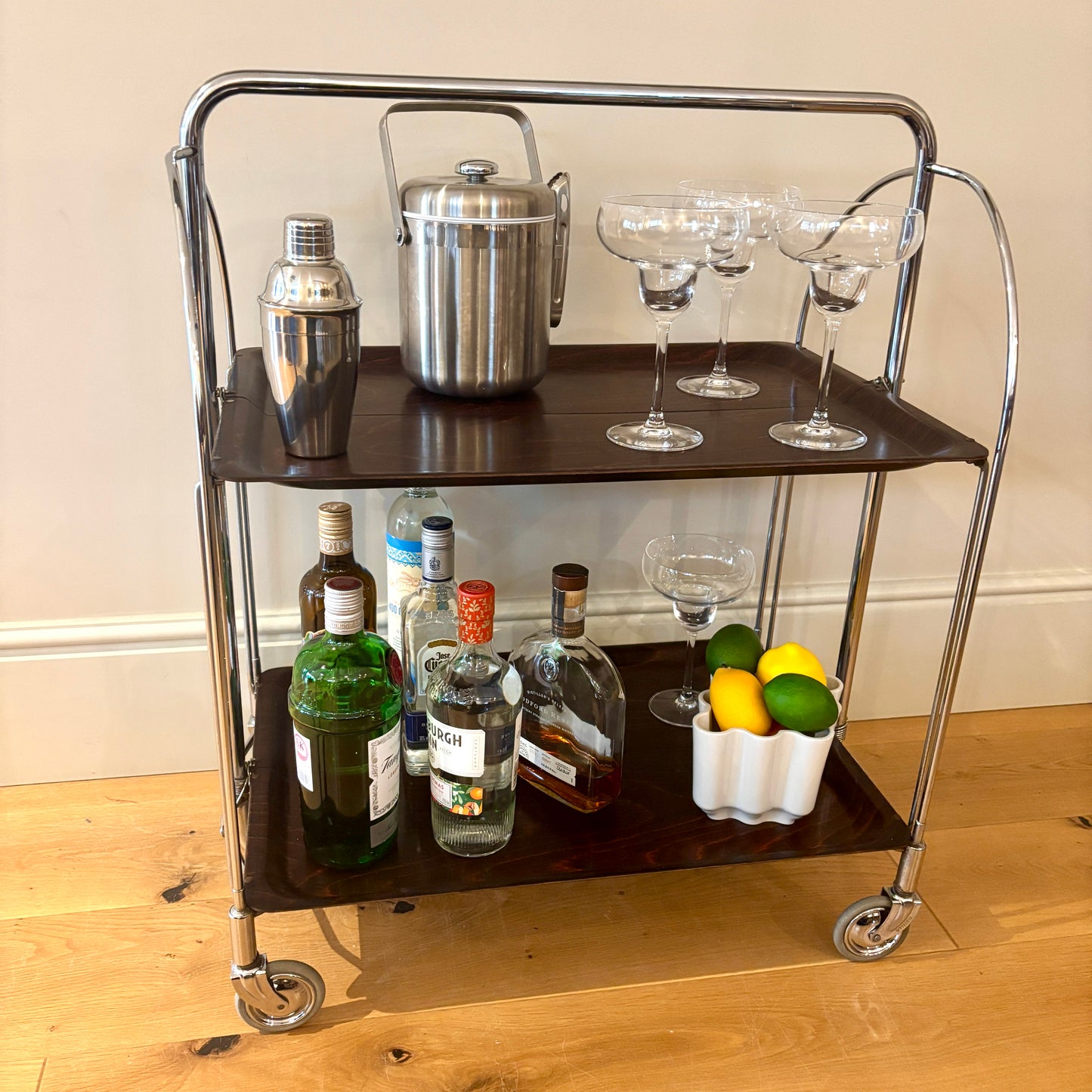 Vintage Bremshey & Co Gerlinol “Dinette” Folding Drinks / Serving Trolley