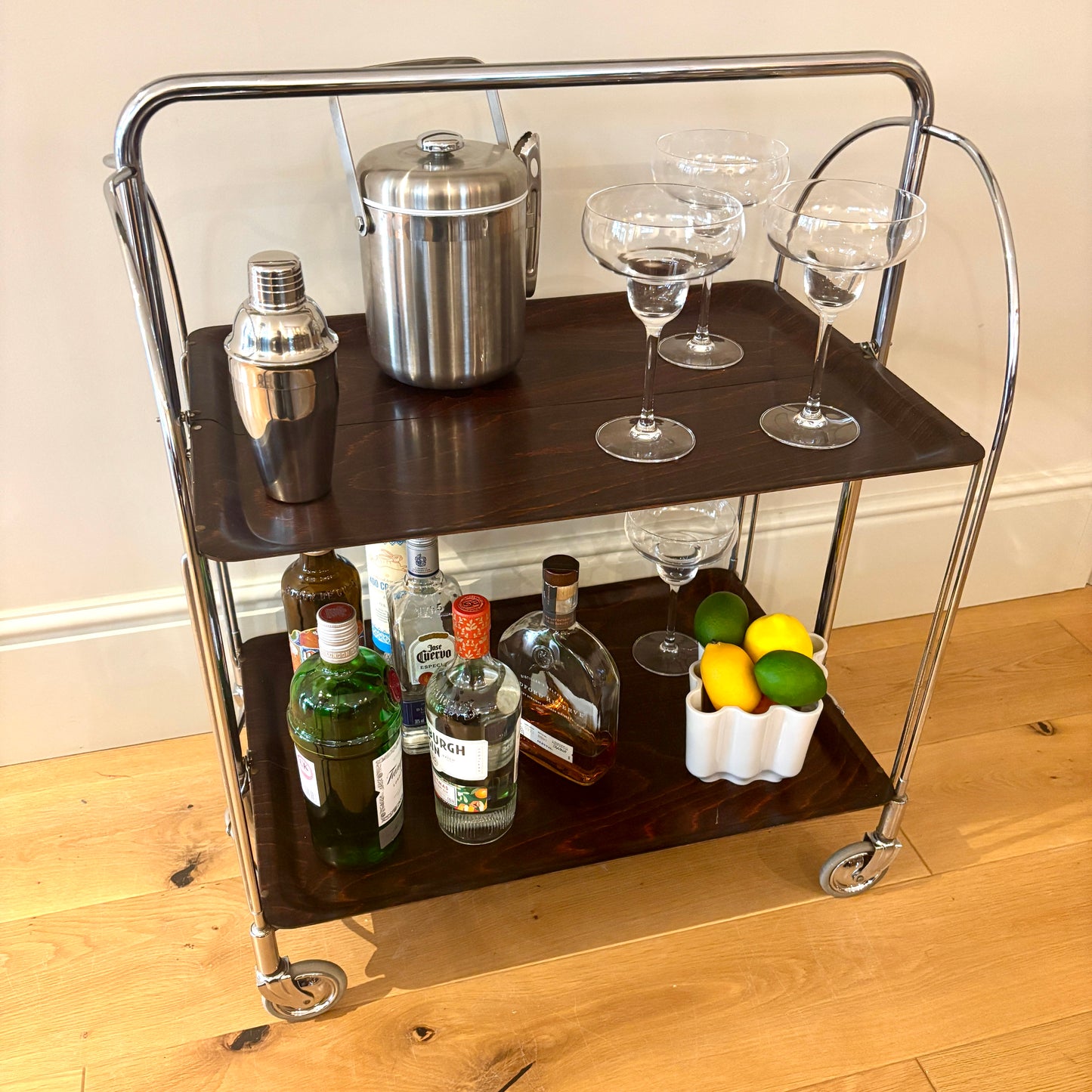 Vintage Bremshey & Co Gerlinol “Dinette” Folding Drinks / Serving Trolley