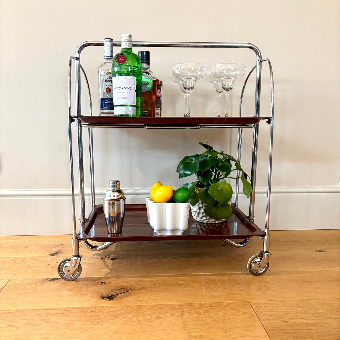 Vintage Bremshey & Co Gerlinol “Dinette” Folding Drinks / Serving Trolley