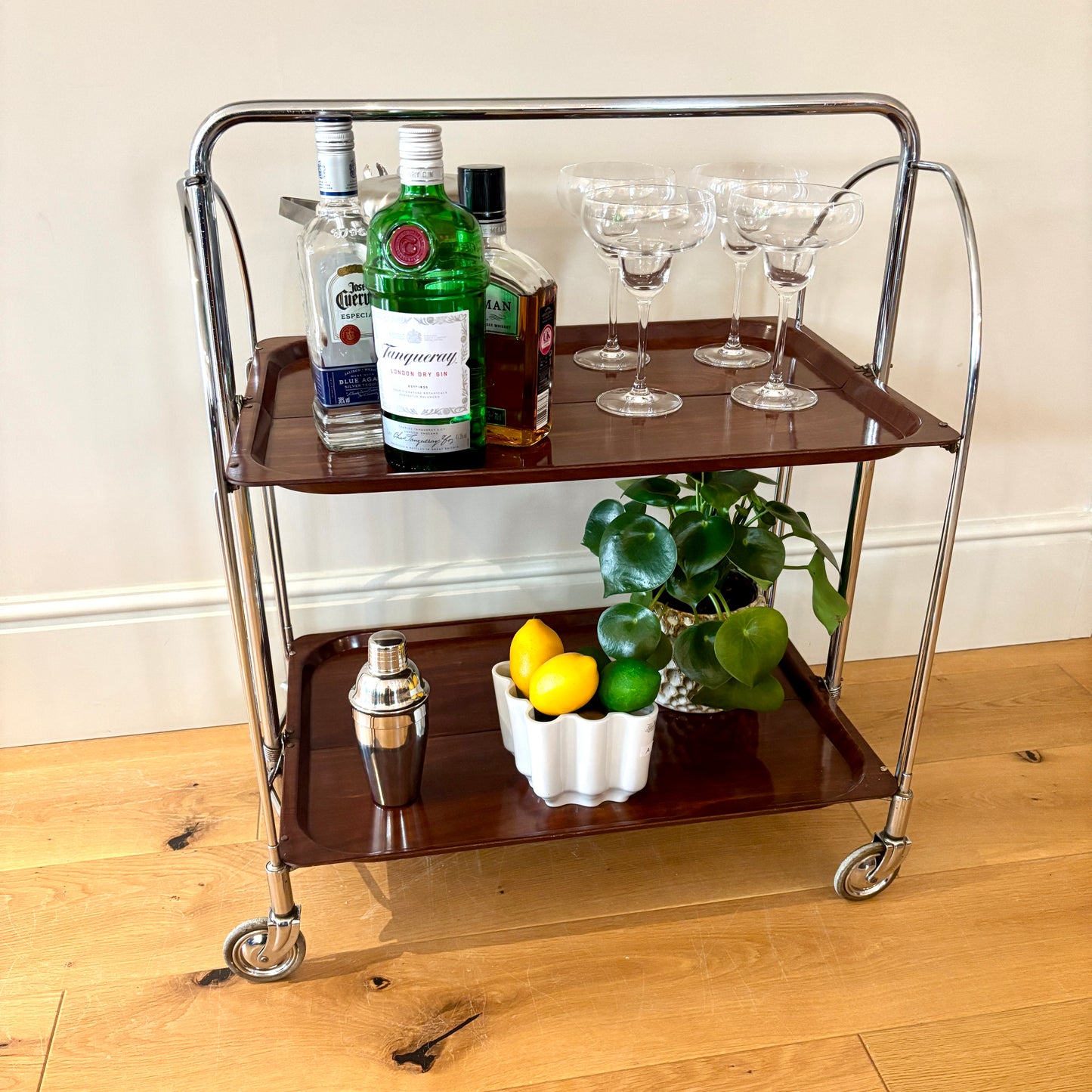 Vintage Bremshey & Co Gerlinol “Dinette” Folding Drinks / Serving Trolley