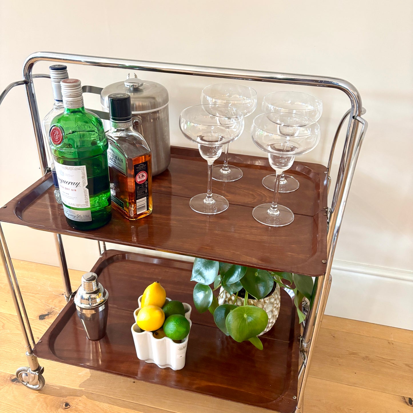 Vintage Bremshey & Co Gerlinol “Dinette” Folding Drinks / Serving Trolley