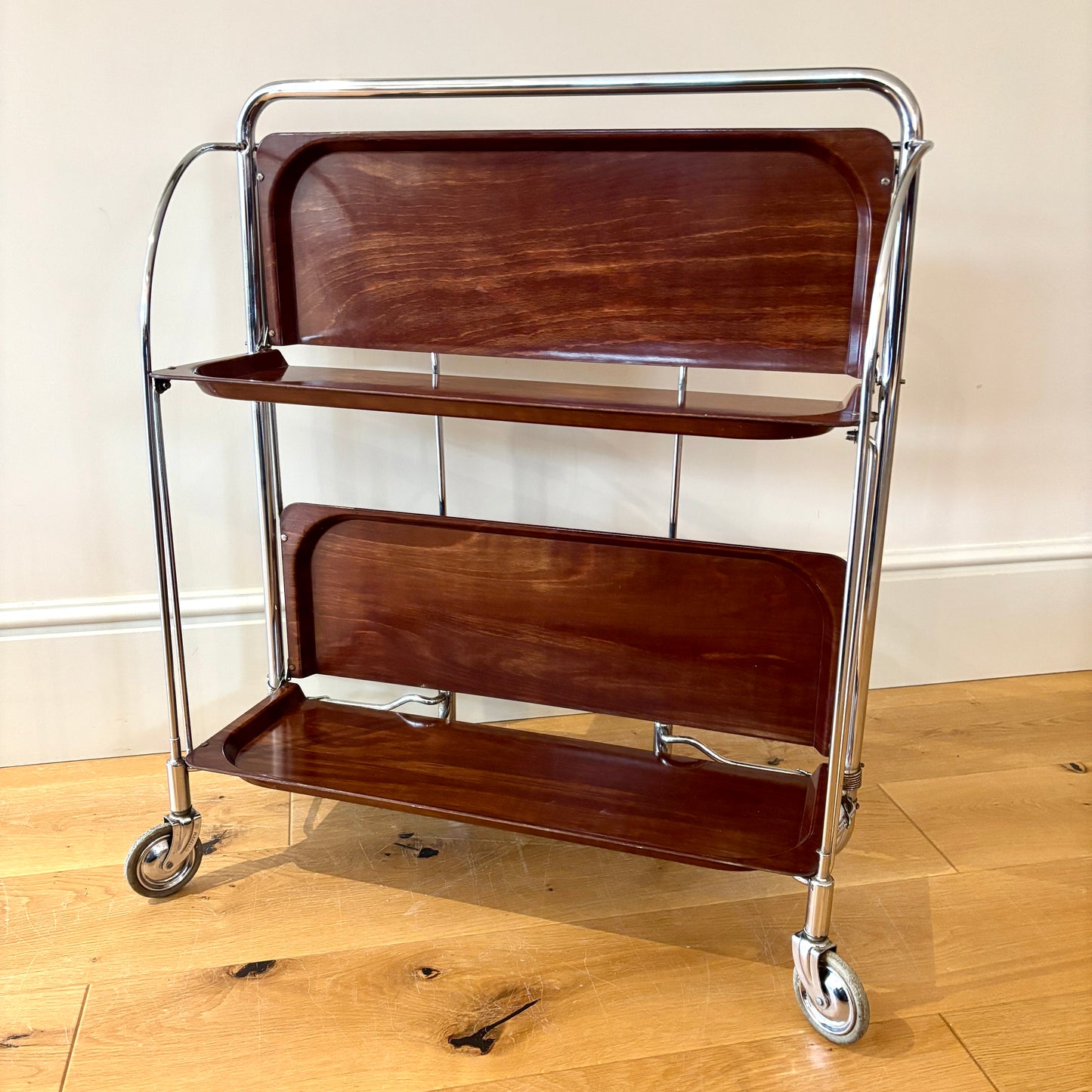 Vintage Bremshey & Co Gerlinol “Dinette” Folding Drinks / Serving Trolley