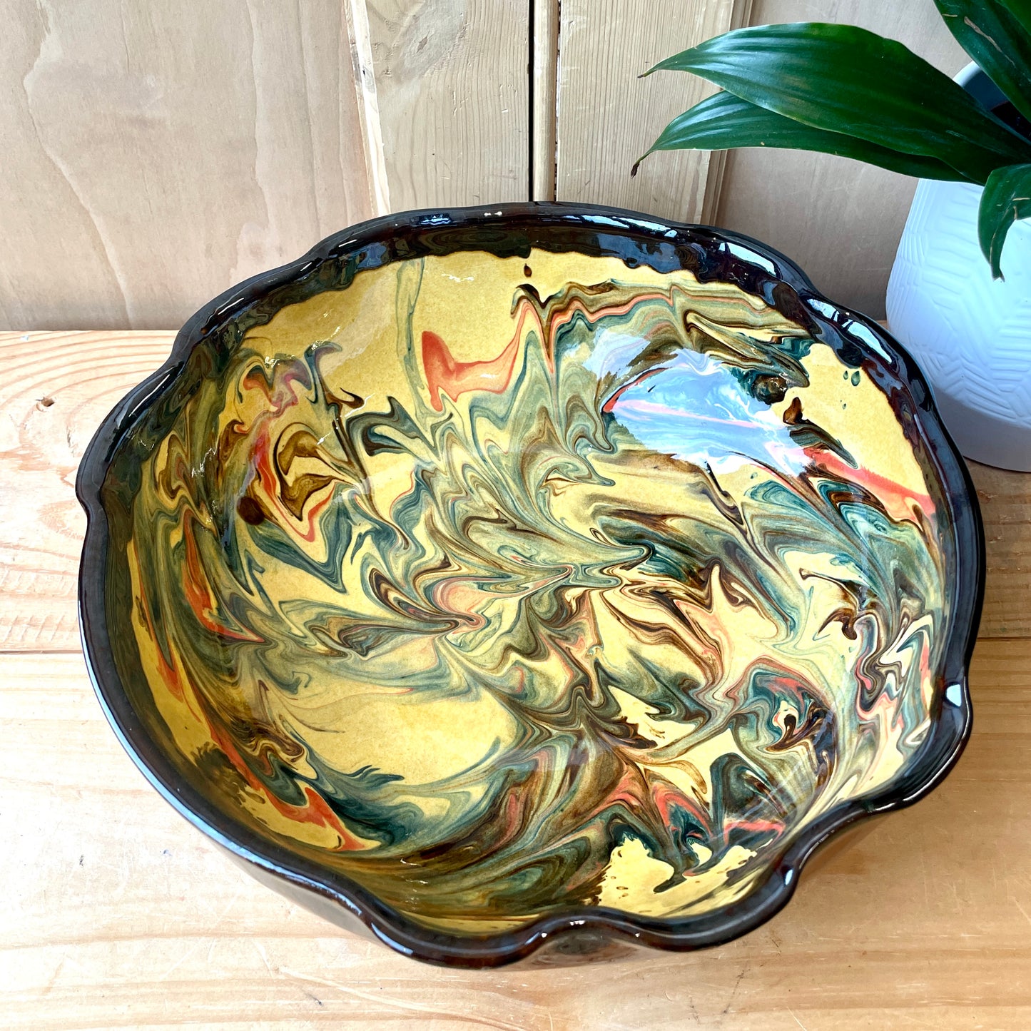 Handmade Vintage French Serving Bowl