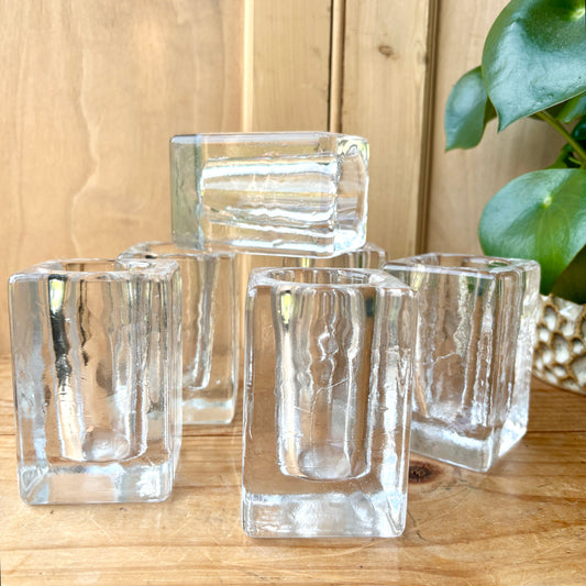 Vintage "Icehotel" Crystal Shot Glasses