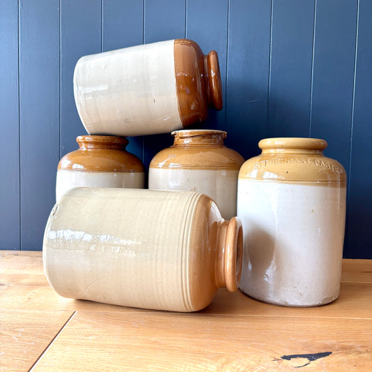 Vintage large stoneware jars