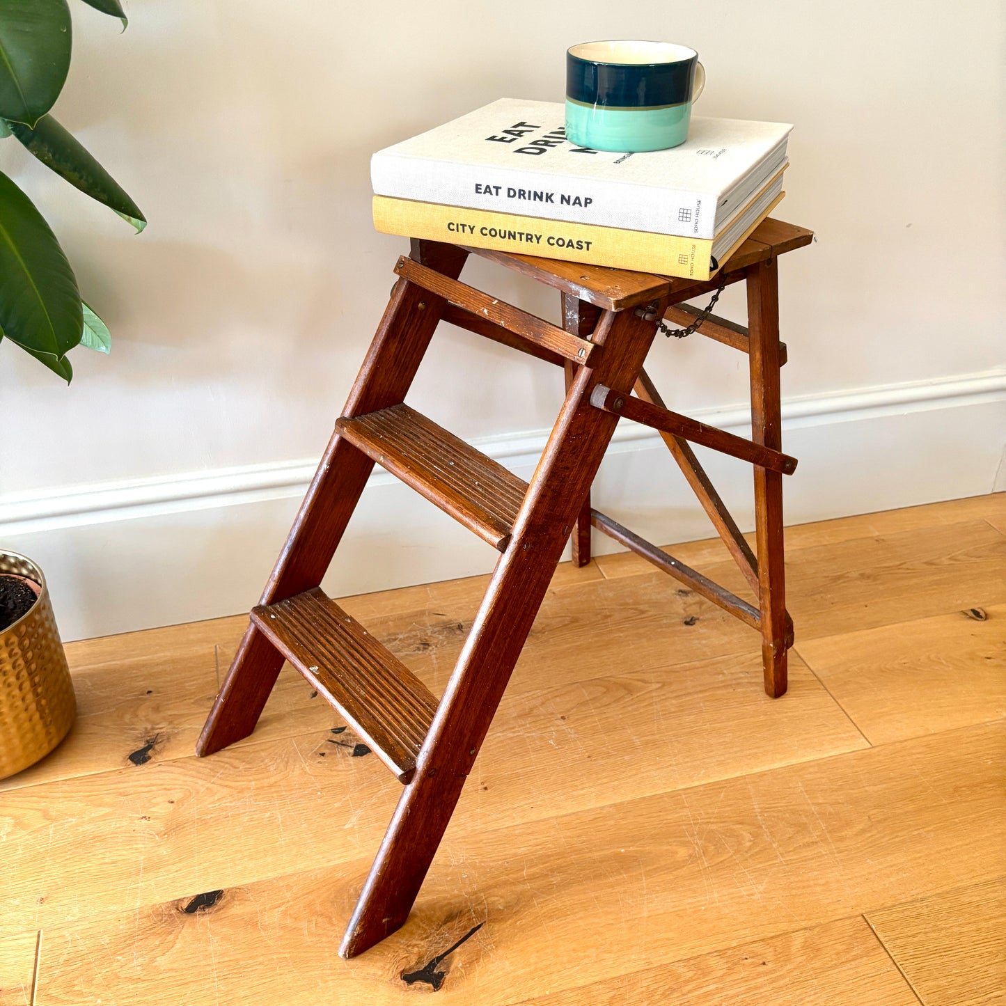Small Vintage Wooden Step Ladder