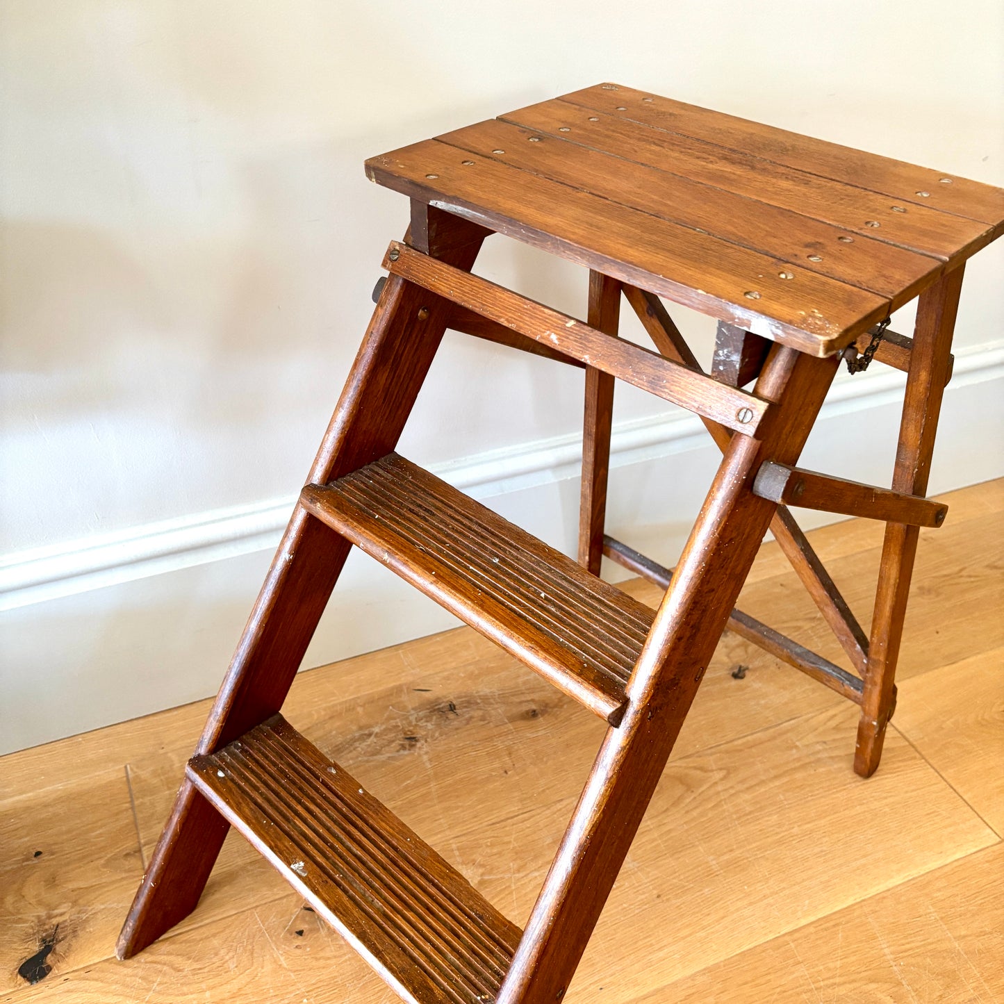 Small Vintage Wooden Step Ladder