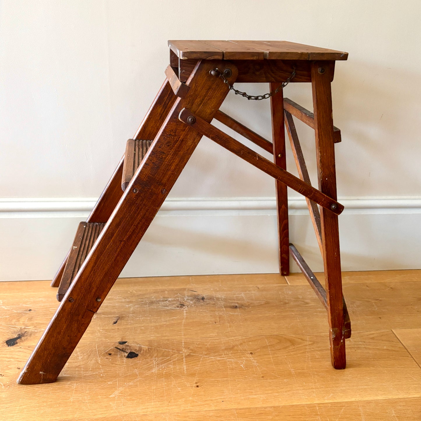 Small Vintage Wooden Step Ladder