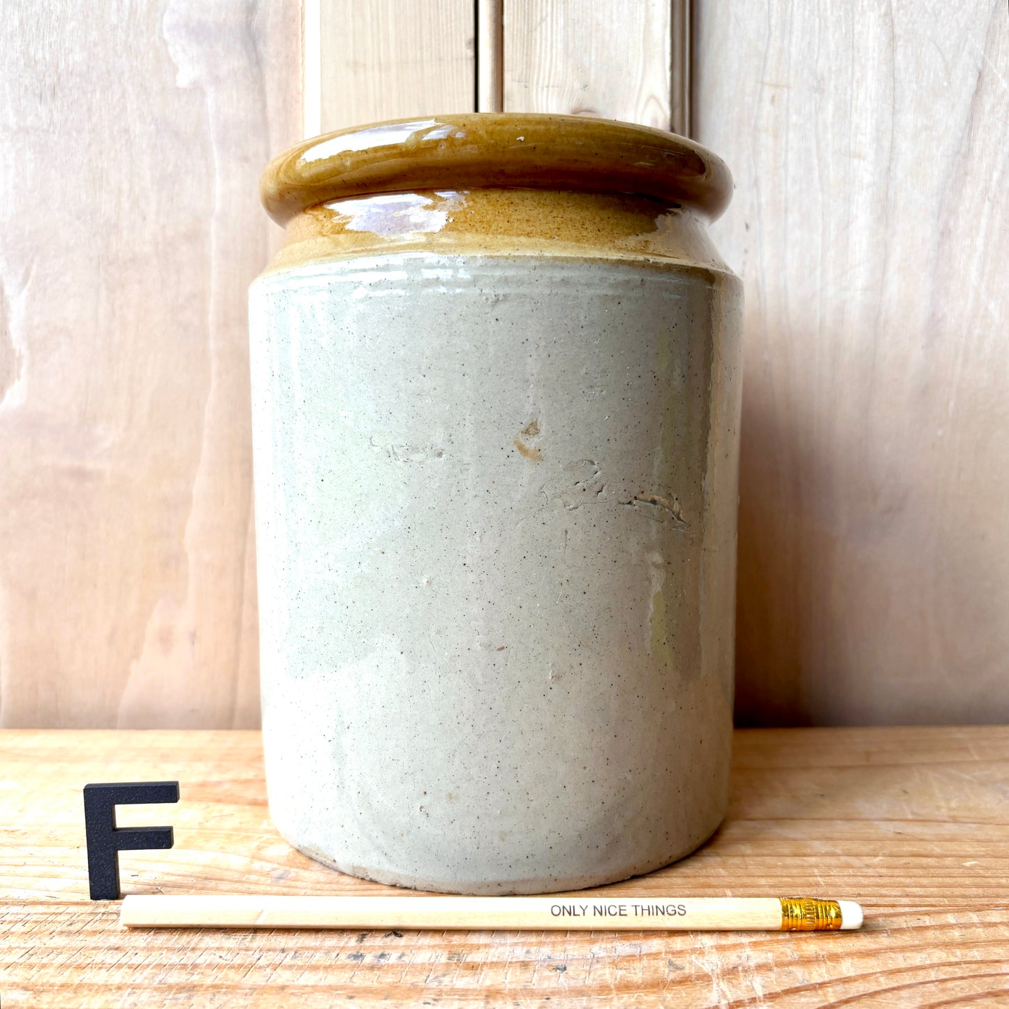 Vintage stoneware jars