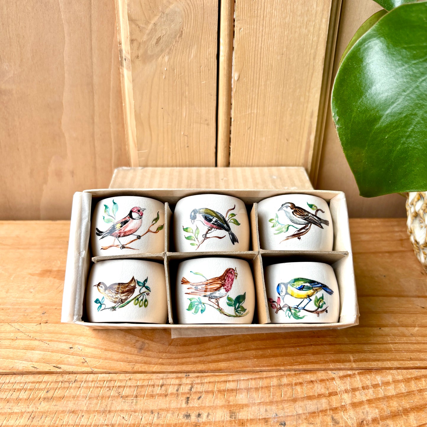 Vintage Boxed Set of Portmeirion Birds of Britian Napkin Rings