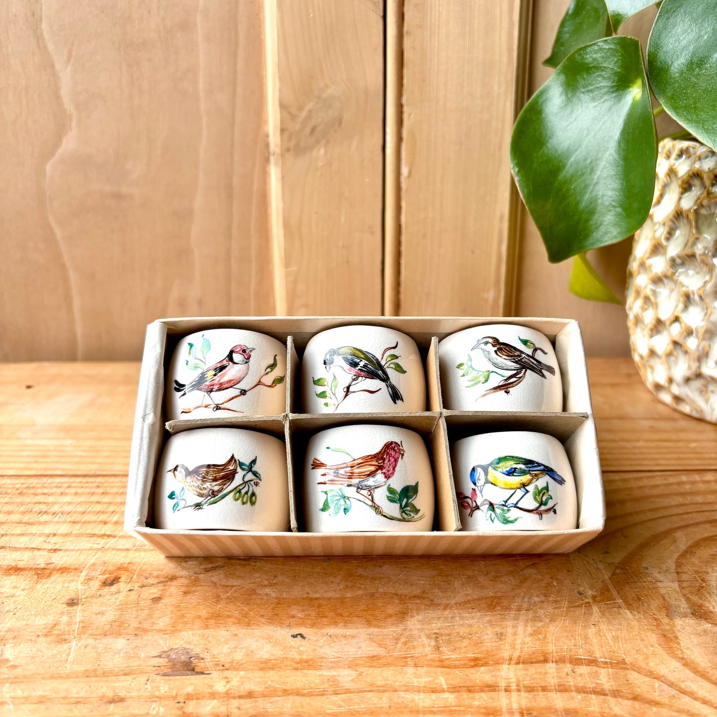 Vintage Boxed Set of Portmeirion Birds of Britian Napkin Rings