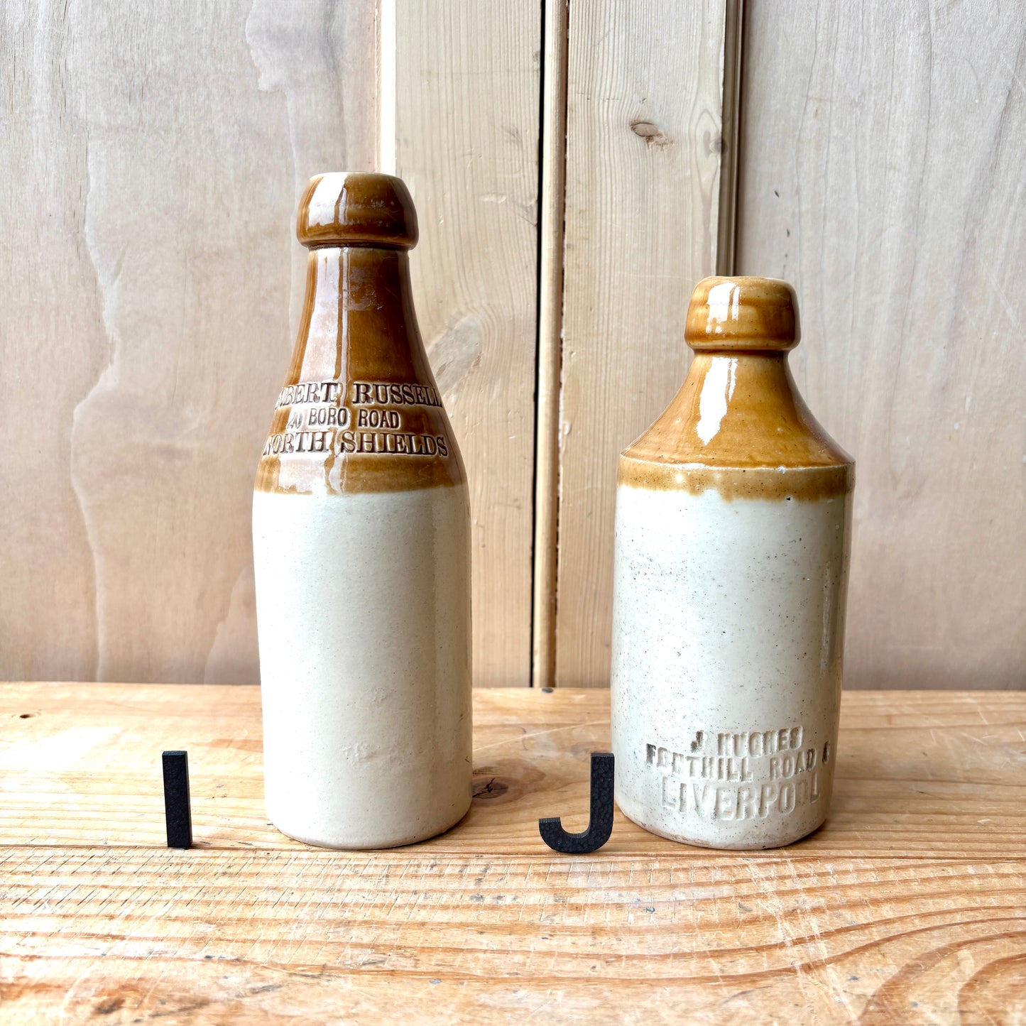 Antique Stone Ginger beer bottles