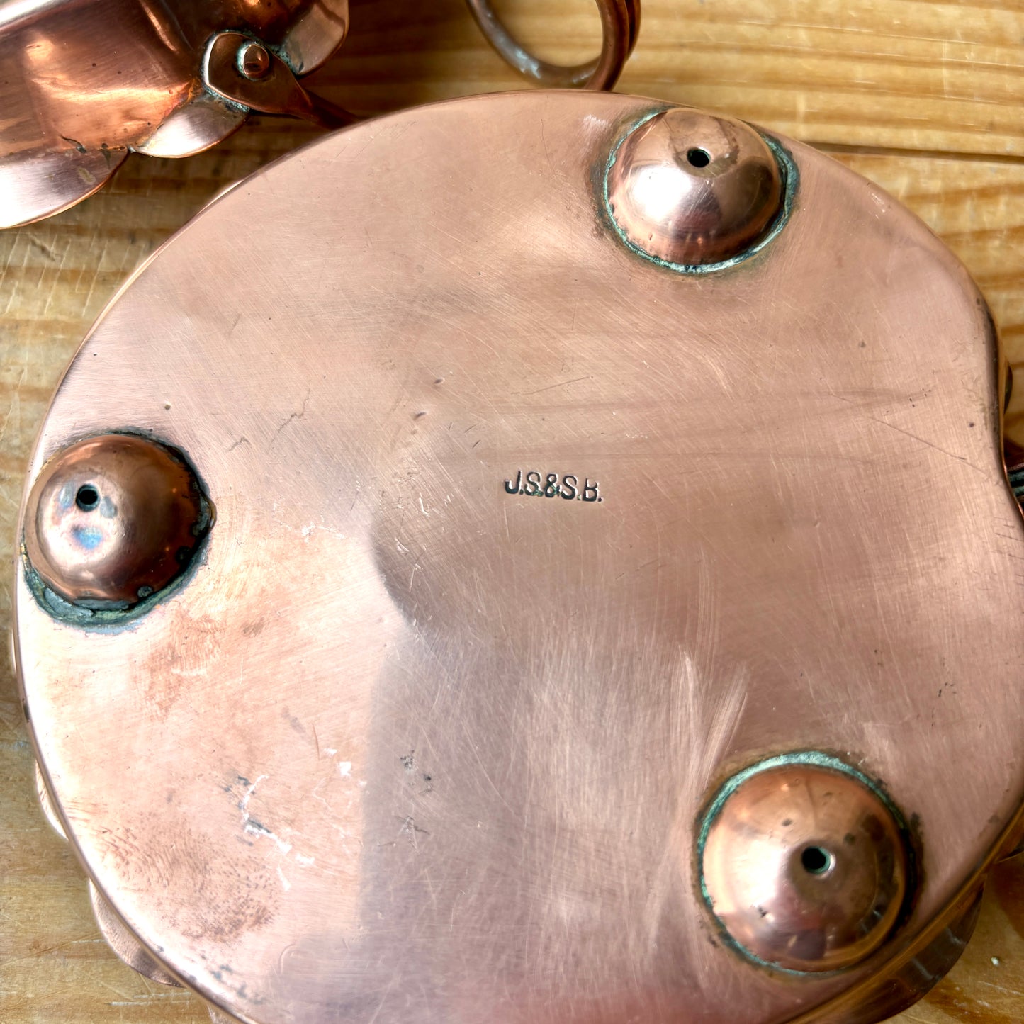 Pair of Joseph Sankey Copper Candle holders