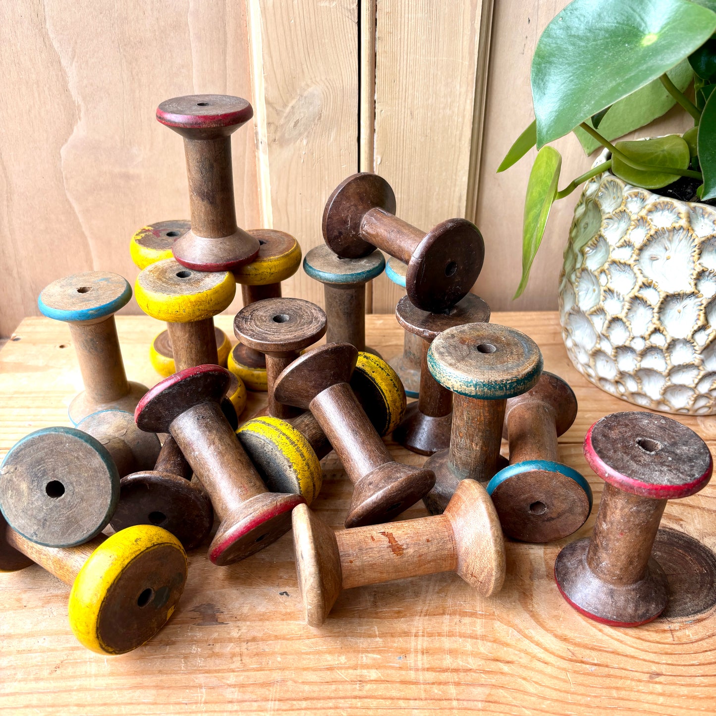 Vintage Wooden Bobbins