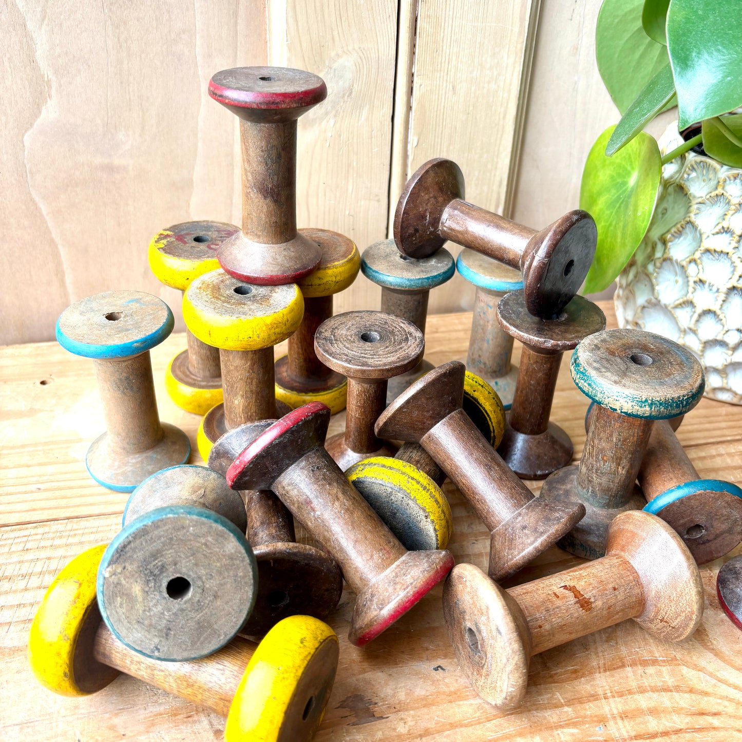 Vintage Wooden Bobbins