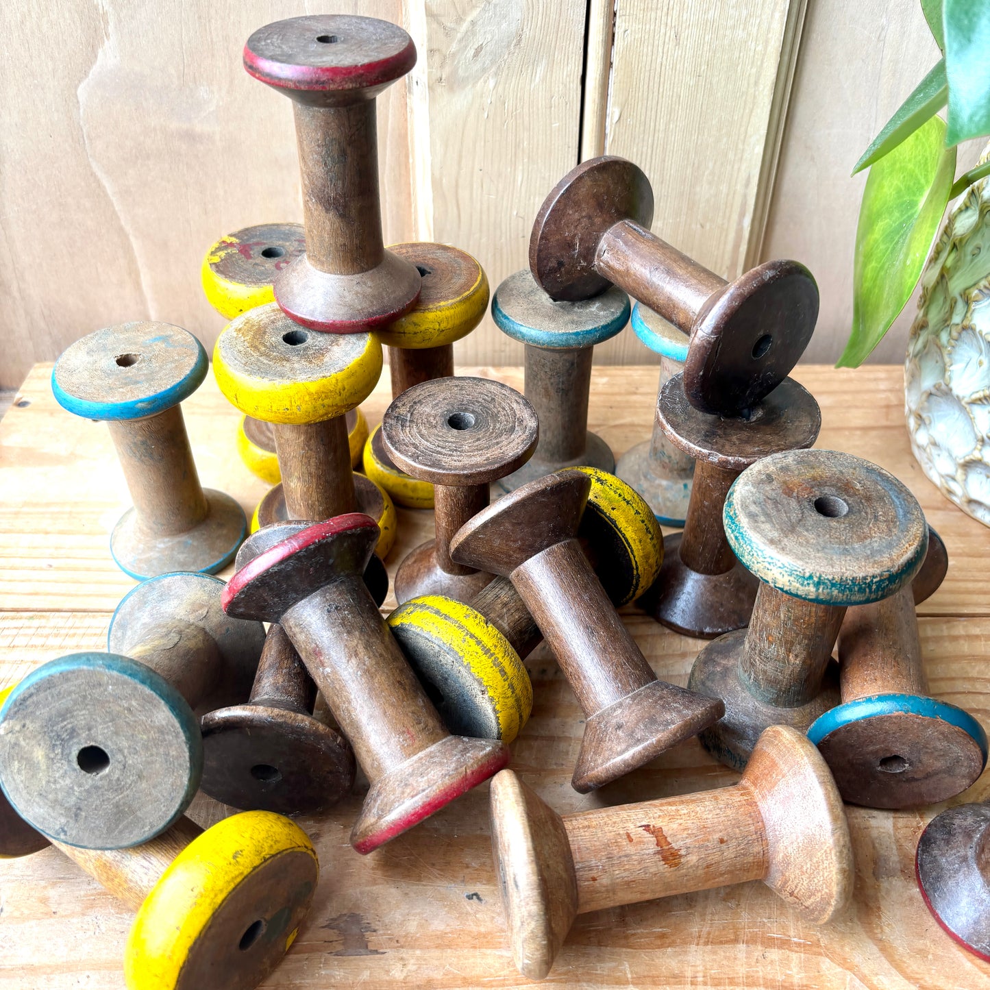 Vintage Wooden Bobbins