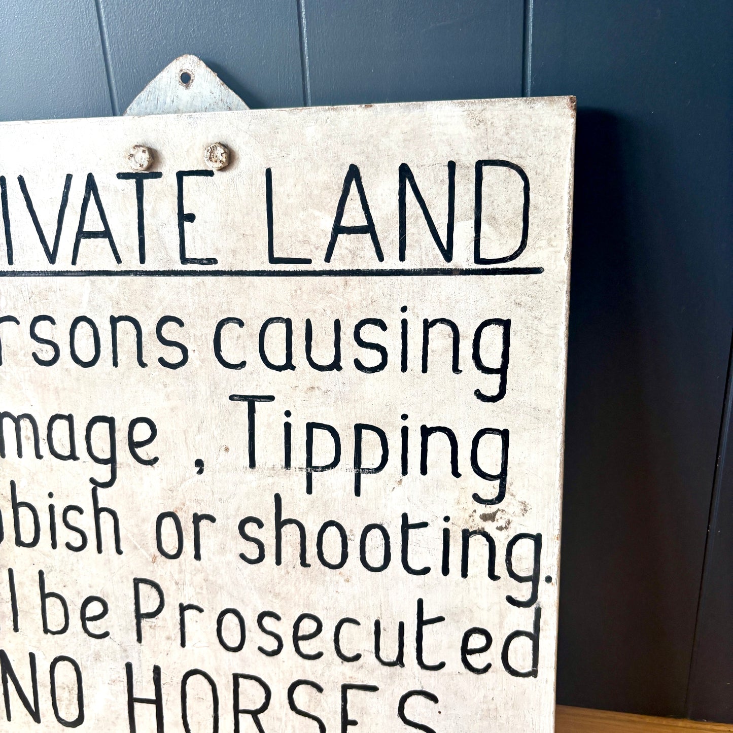 Hand painted farm sign