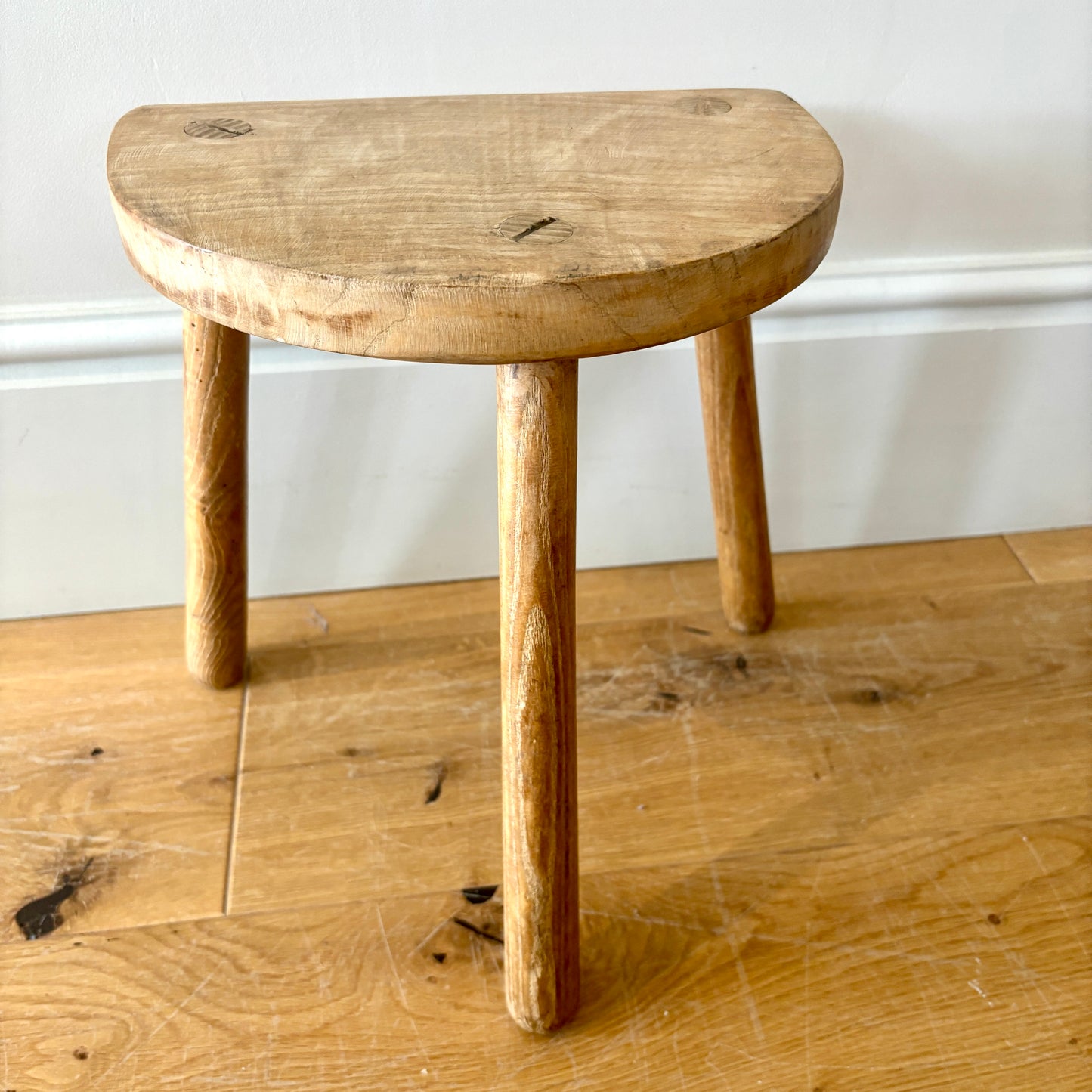 Vintage French Rustic Tripod Stools