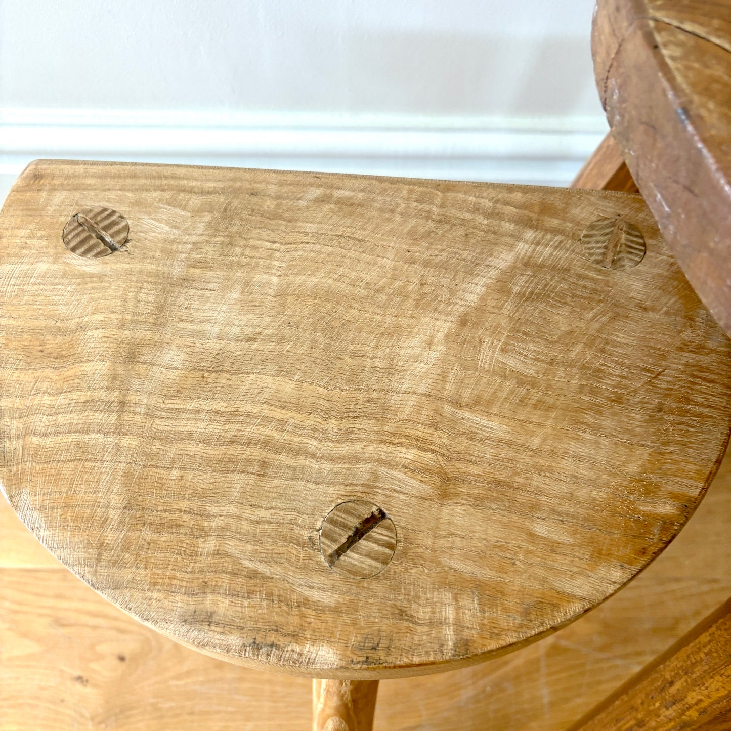 Vintage French Rustic Tripod Stools