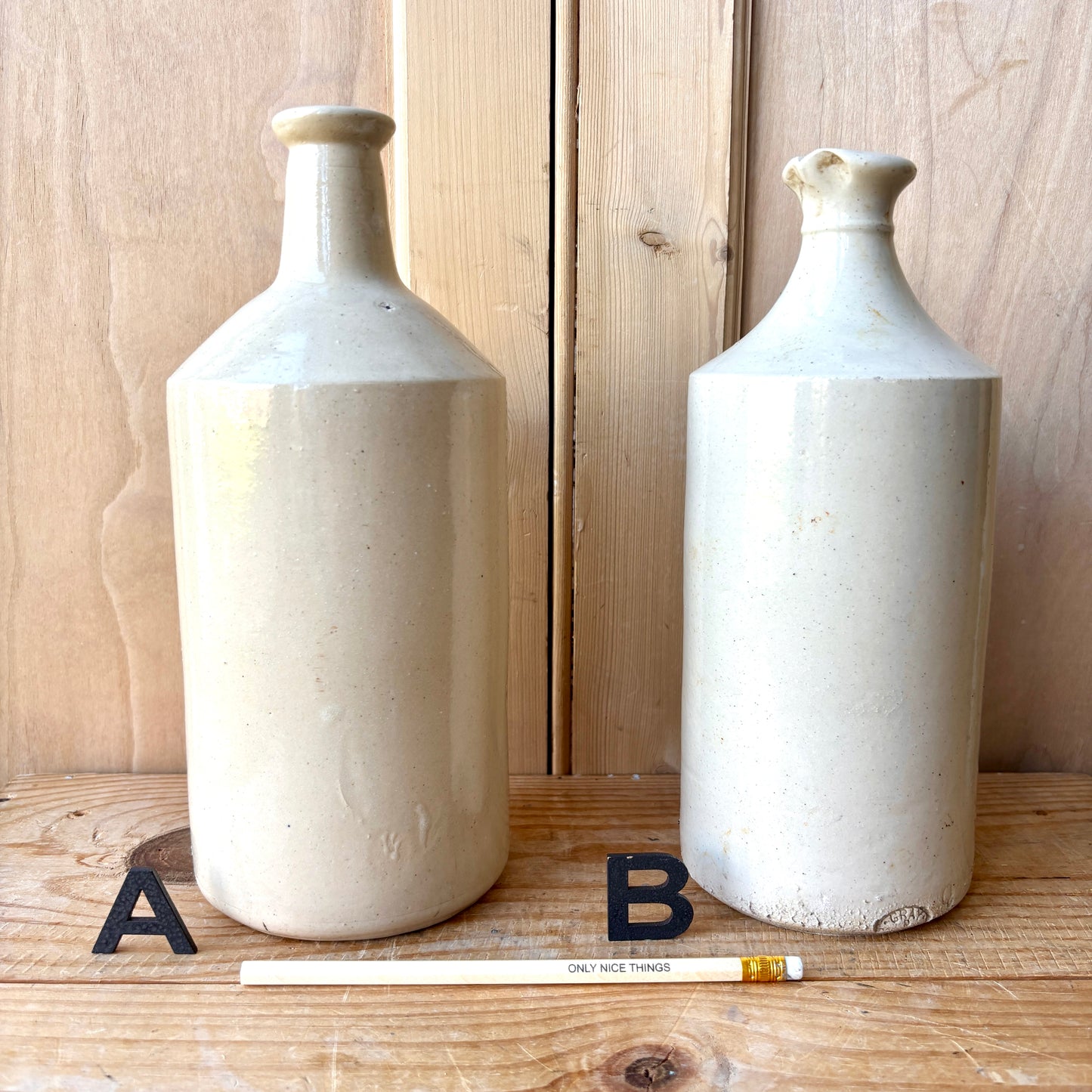 Small vintage stoneware bottles