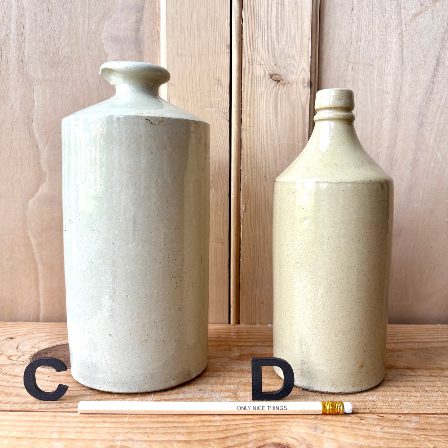 Small vintage stoneware bottles