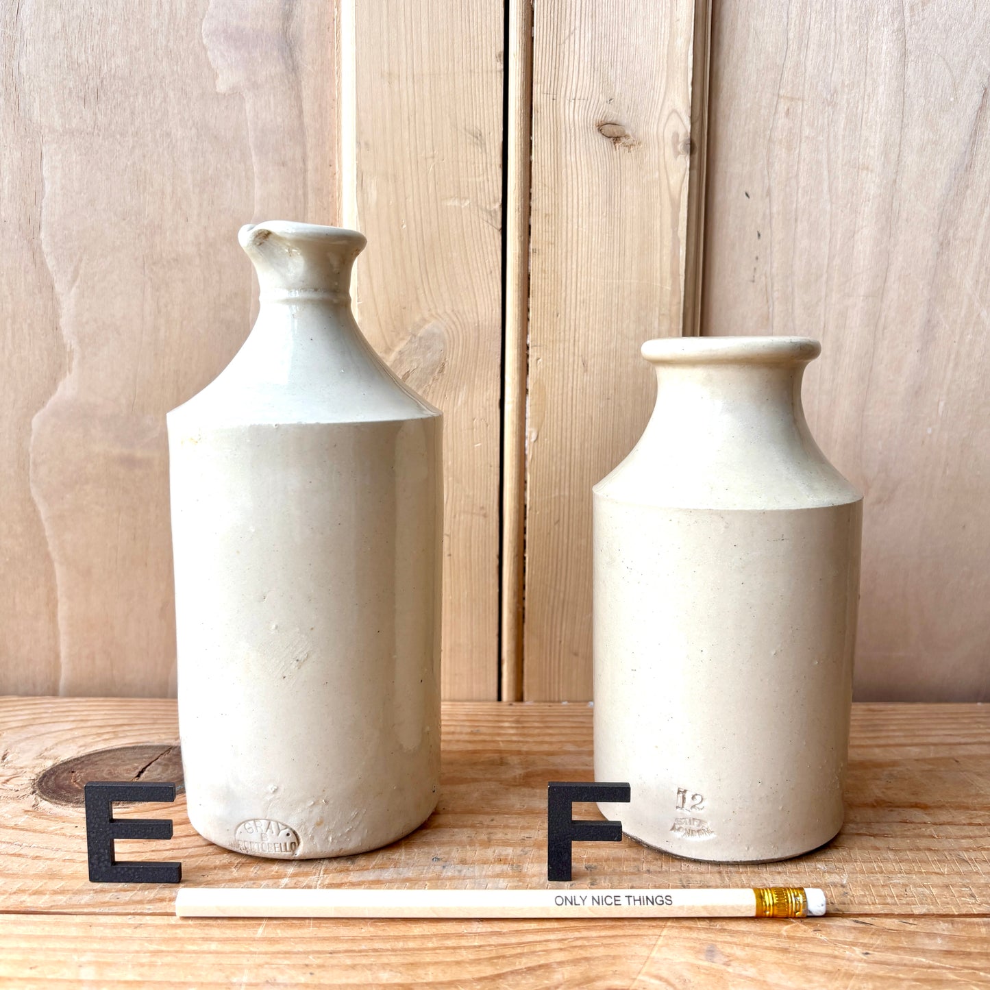 Small vintage stoneware bottles
