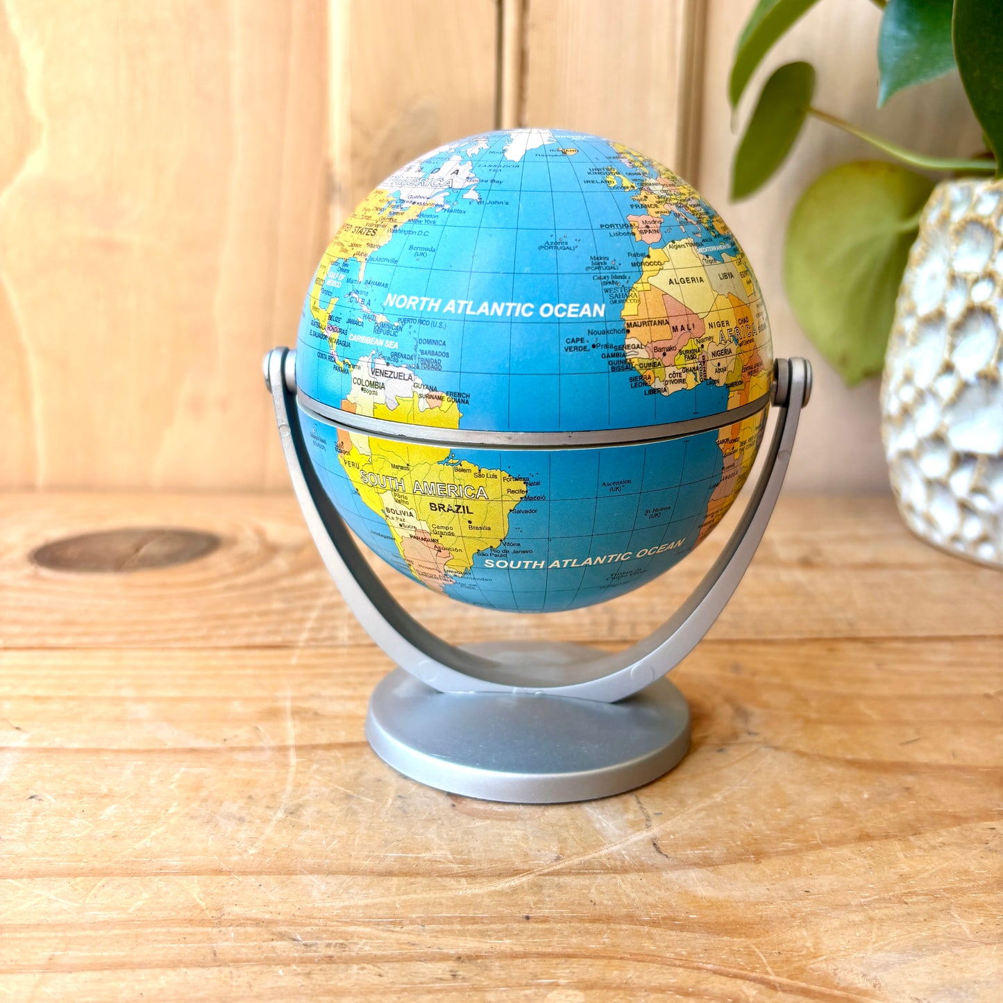 Small Vintage Plastic Globe