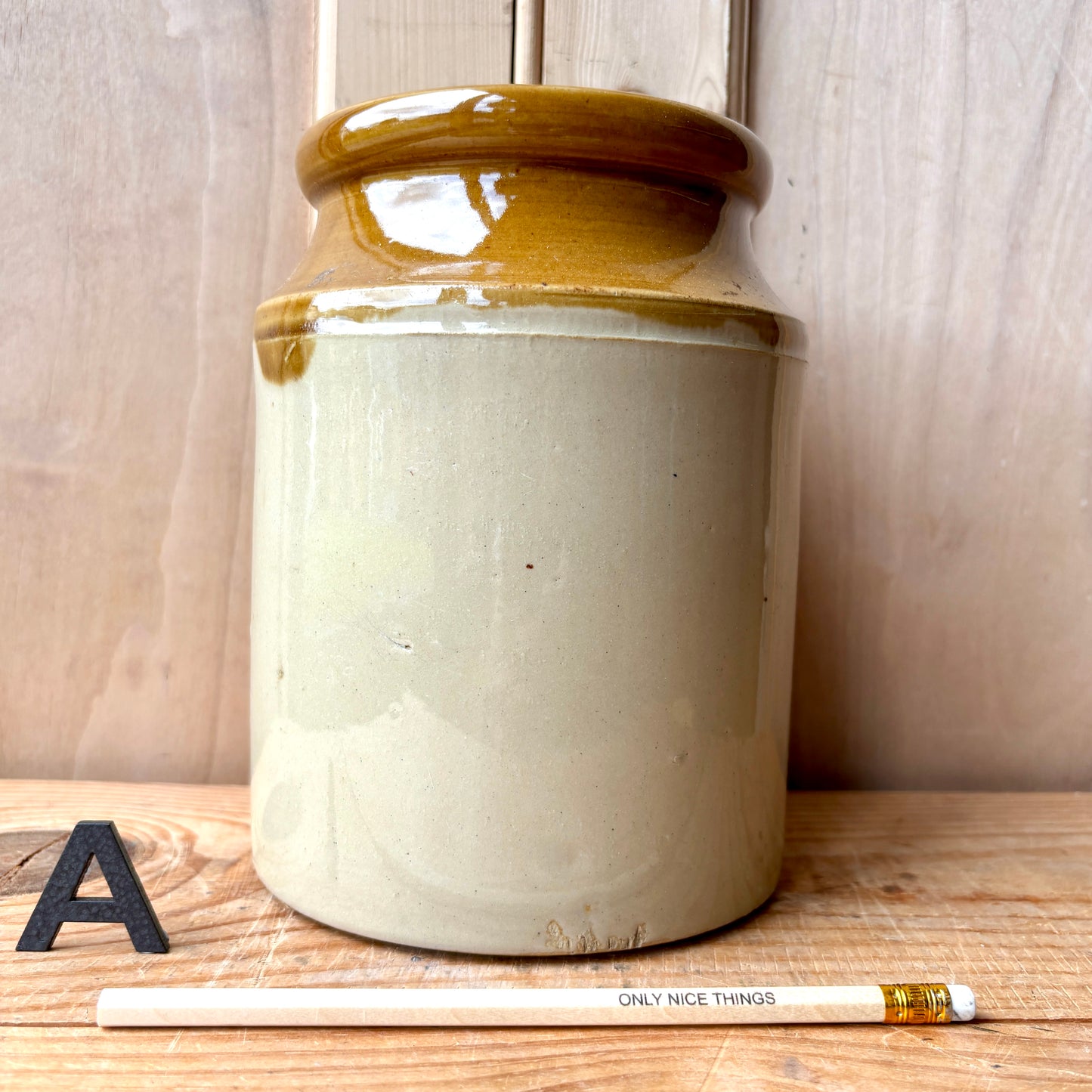 Vintage stoneware jars