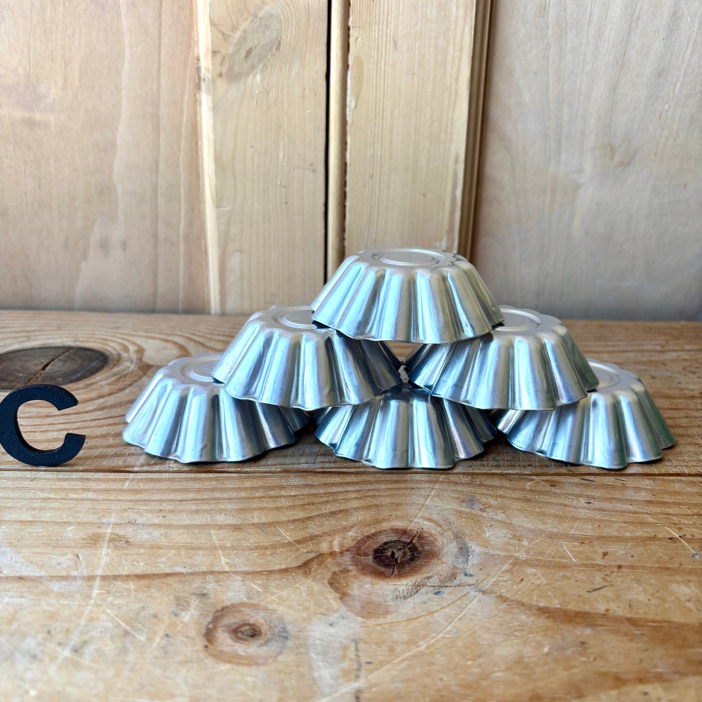 Vintage Swedish Aluminium Tart Tins/Moulds