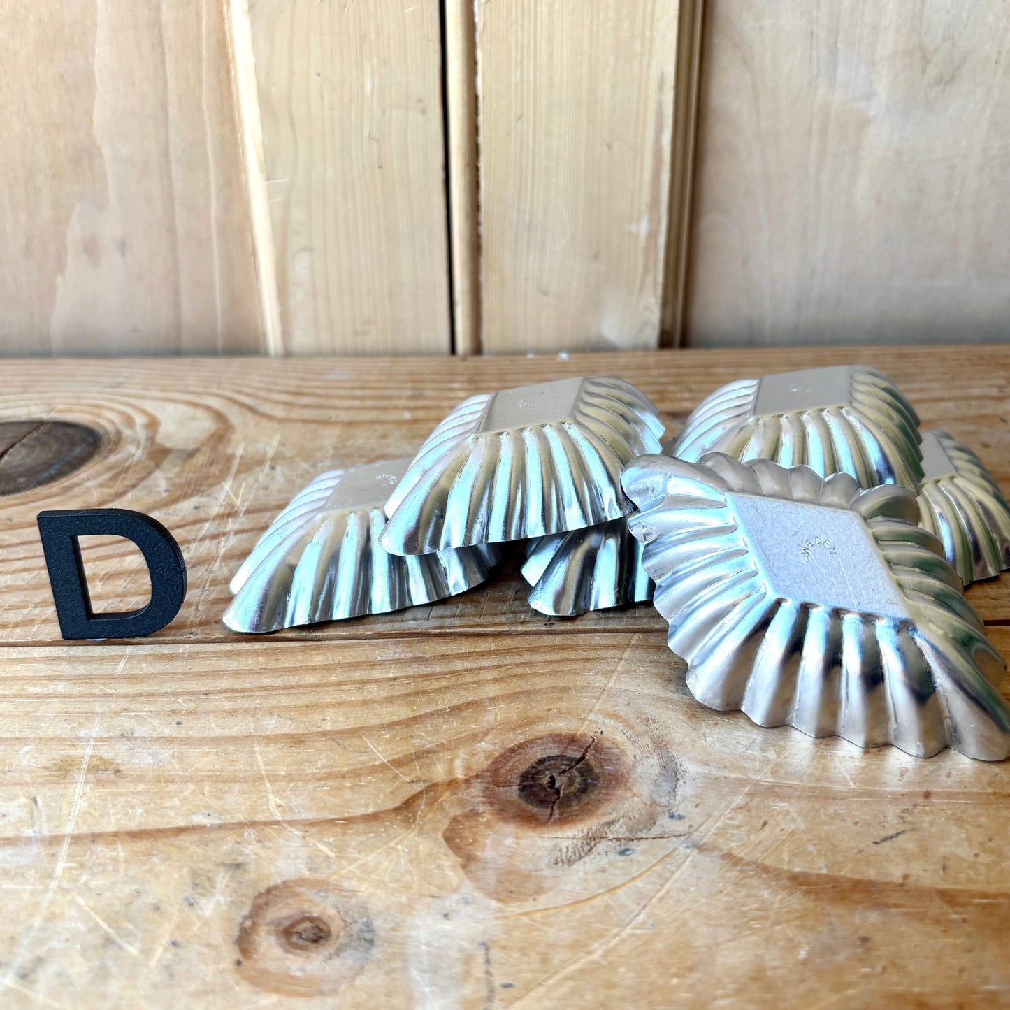 Vintage Swedish Aluminium Tart Tins/Moulds