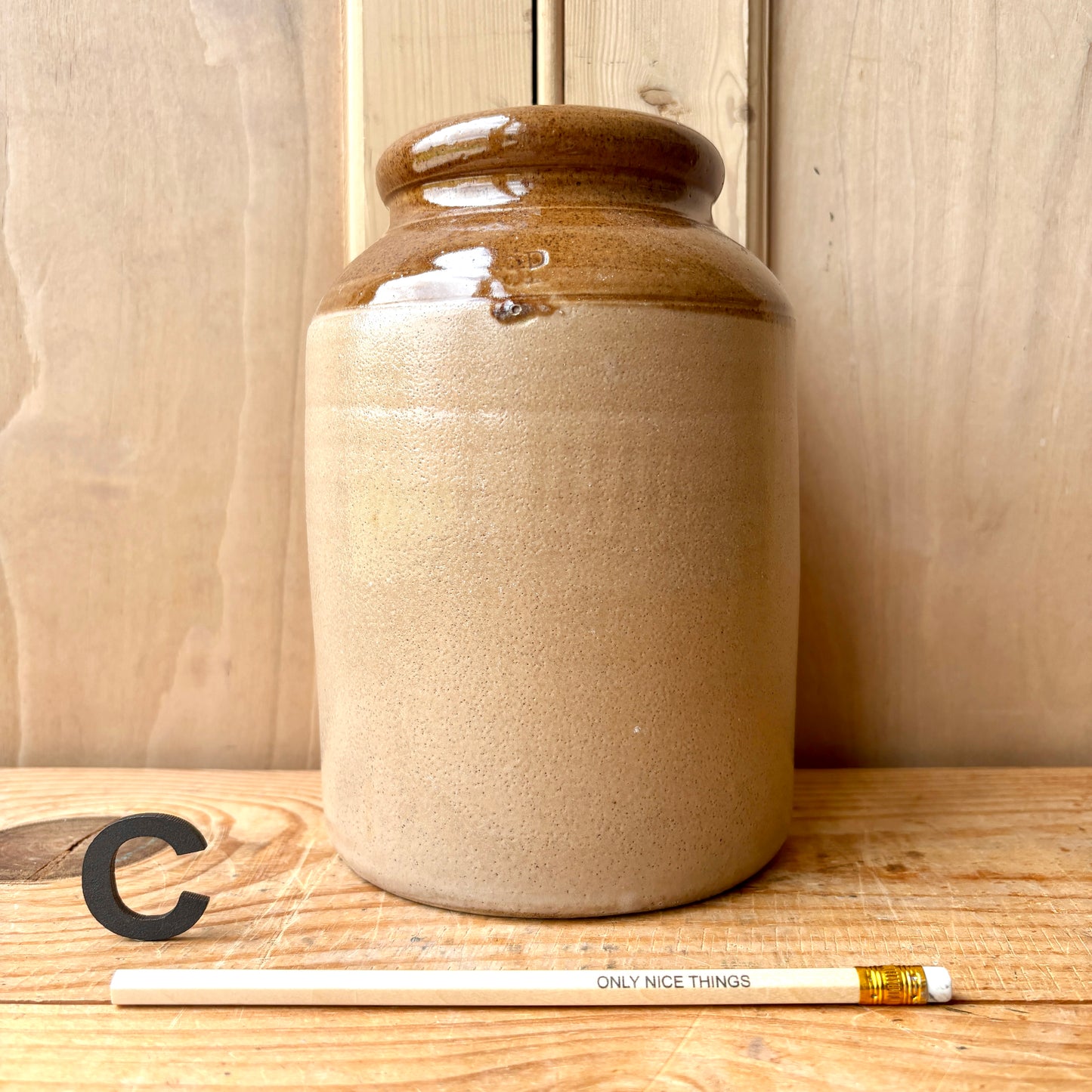 Vintage stoneware jars
