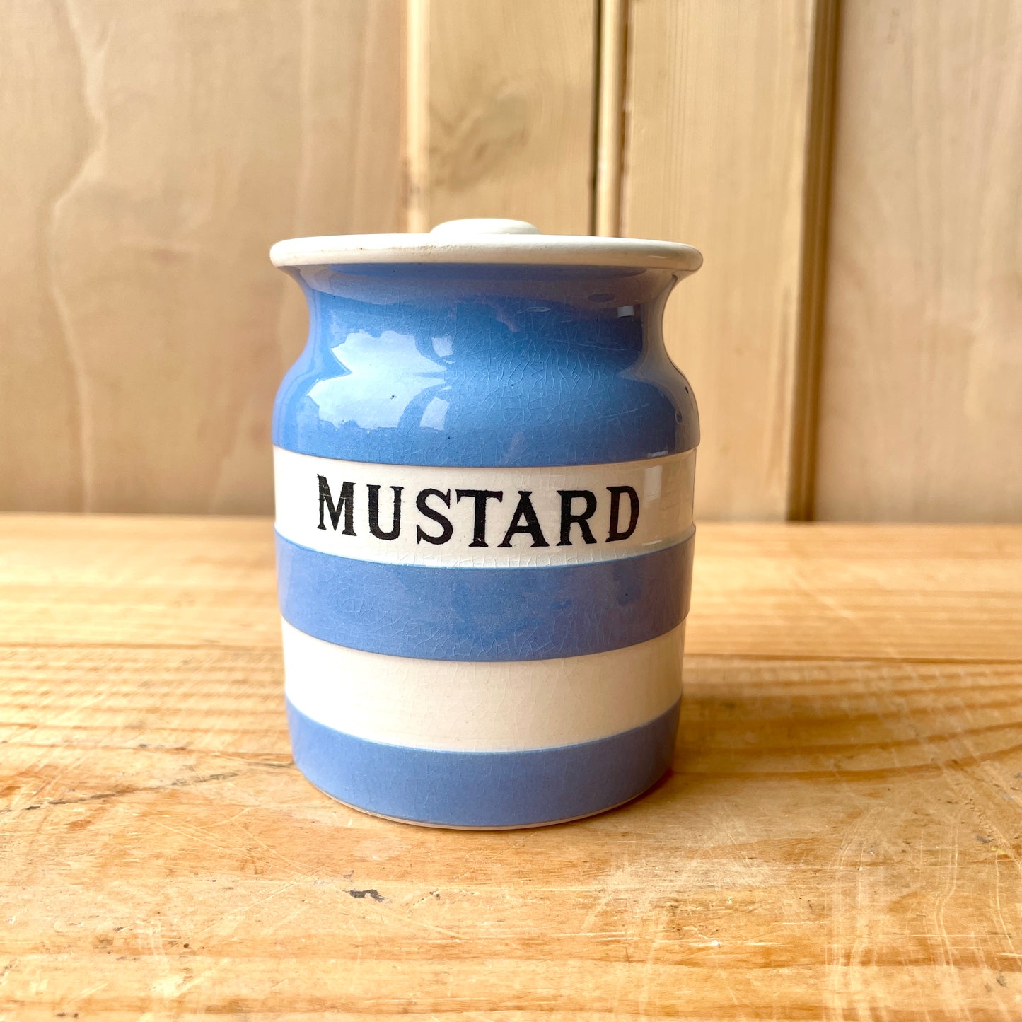 TG Green Blue and White Small Canister