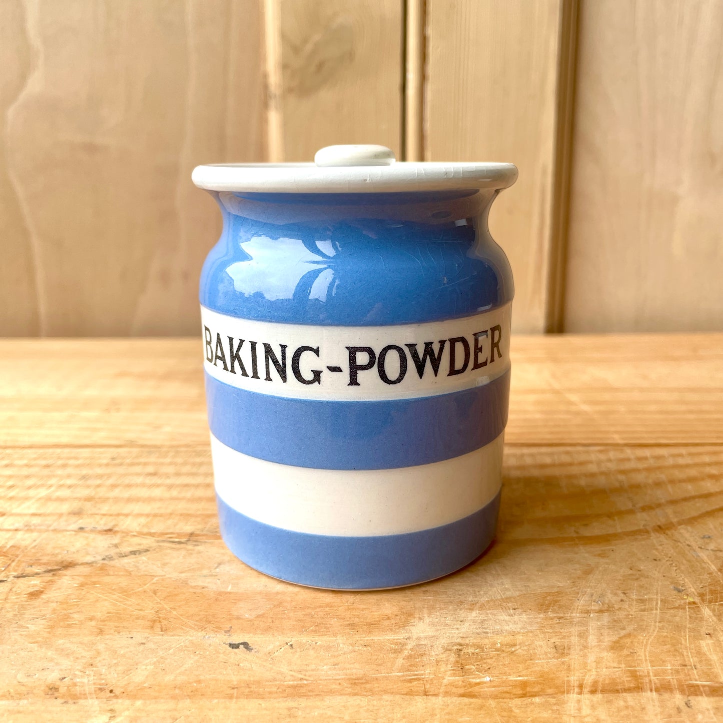 TG Green Blue and White Small Canister