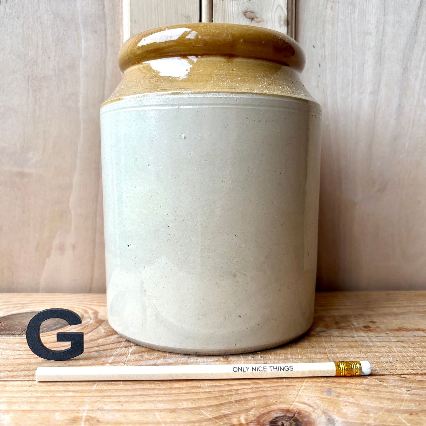 Vintage stoneware jars