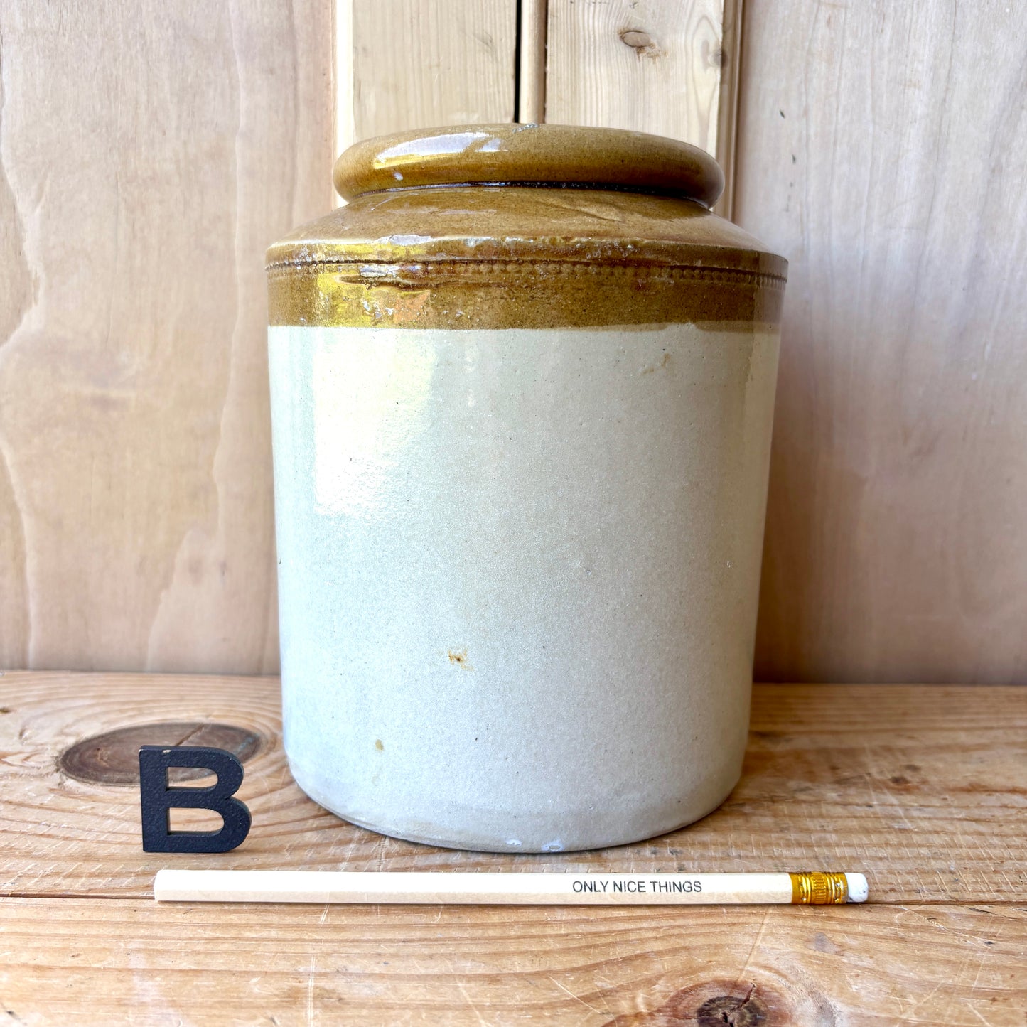 Vintage stoneware jars
