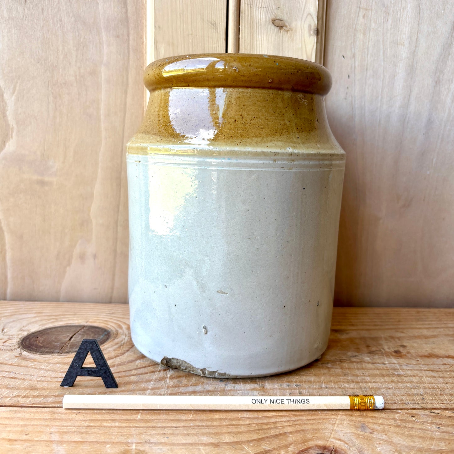 Vintage stoneware jars