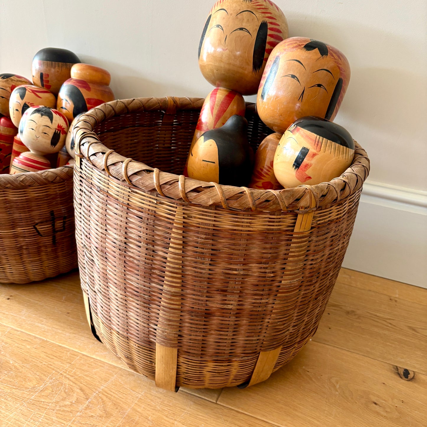 Traditional Japanese Okimono Kago (Storage Basket)
