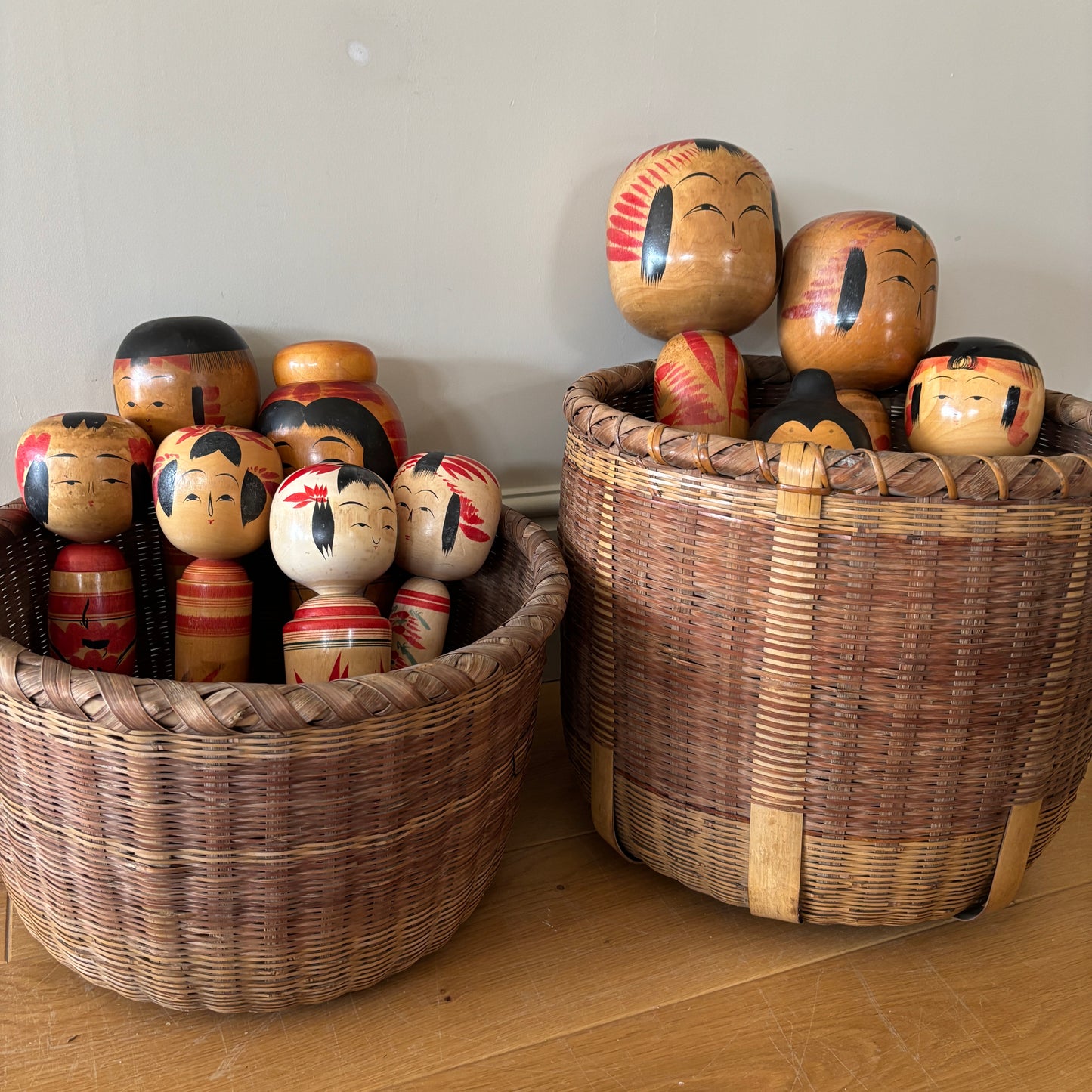 Traditional Japanese Okimono Kago (Storage Basket)
