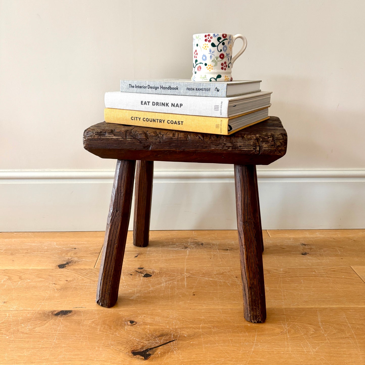 Rustic Heavy Handmade Hardwood stool