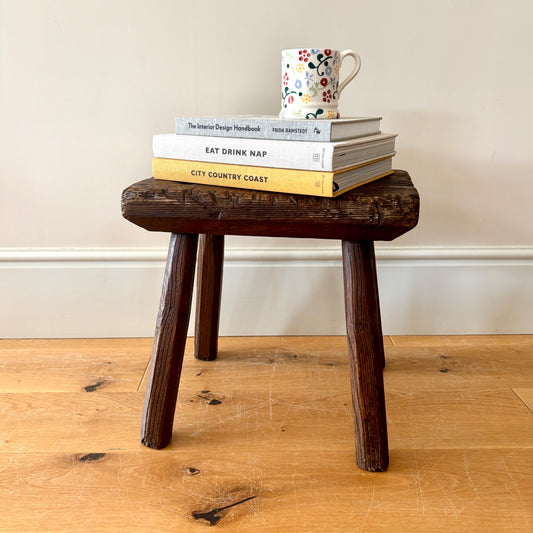 Rustic Heavy Handmade Hardwood stool
