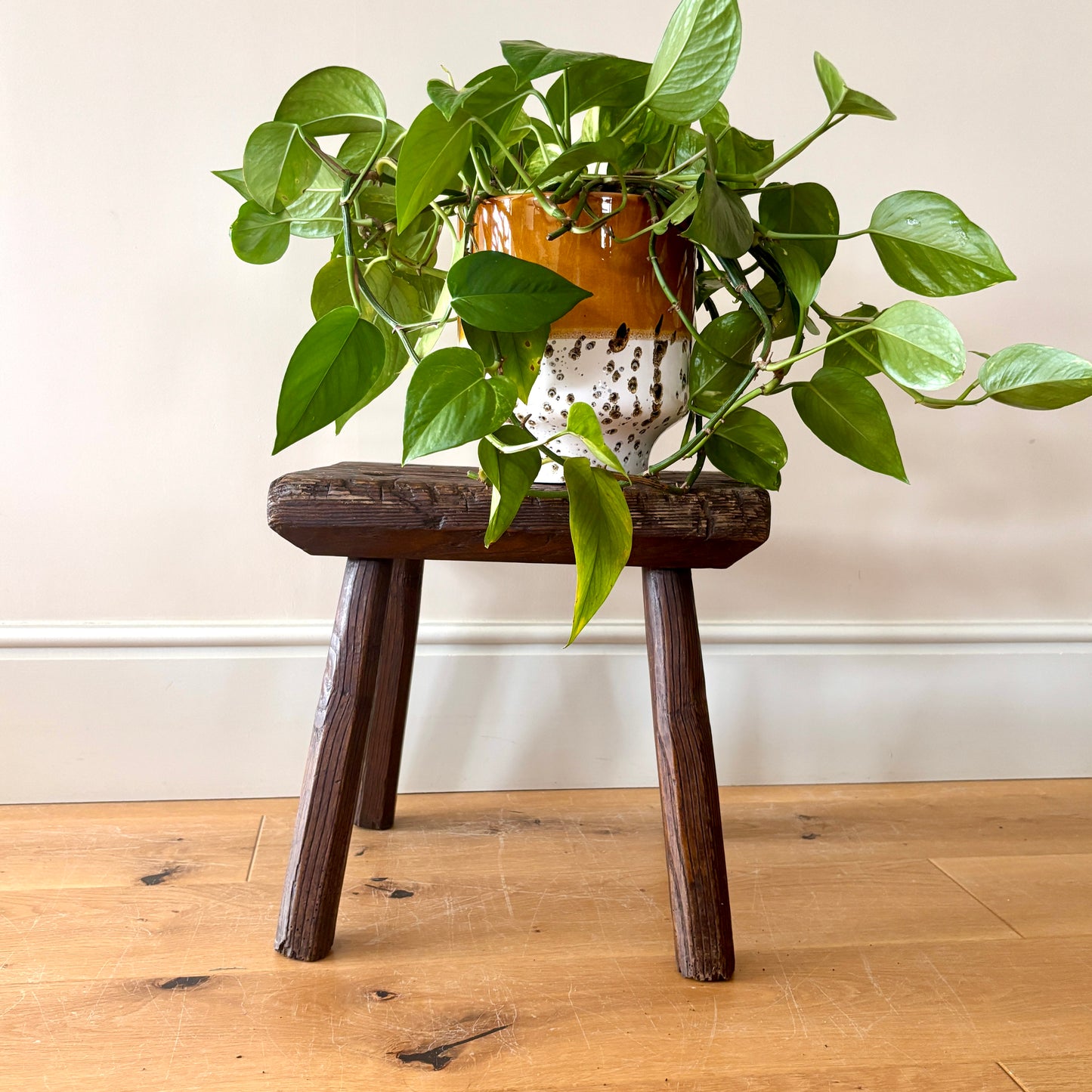 Rustic Heavy Handmade Hardwood stool